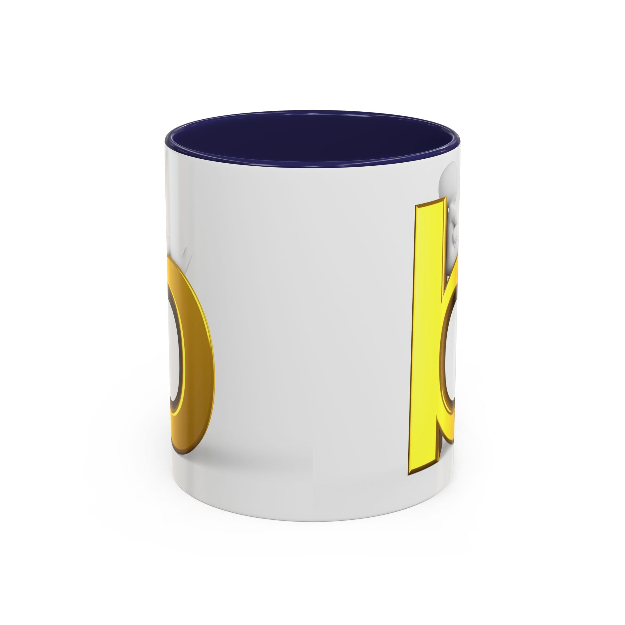 Tasse à café avec accent lettre B or | Tasse initiale monogramme lettre B