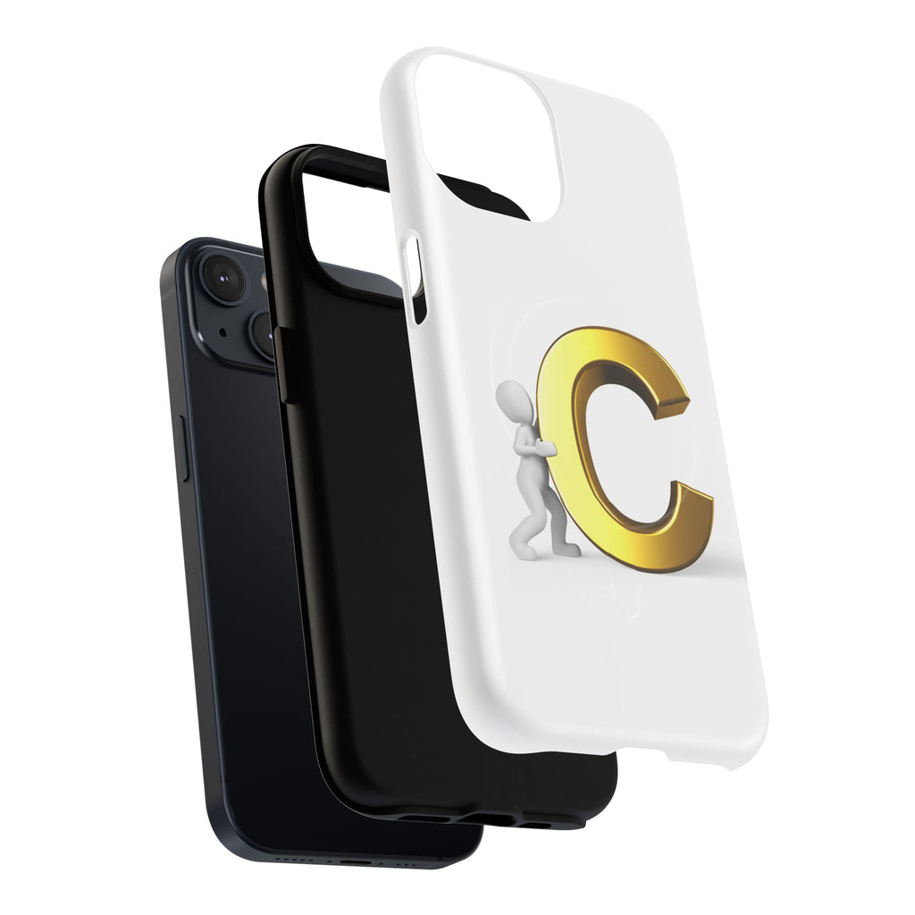 Gold Letter C Monogram Phone Case | Tough Magnetic Case