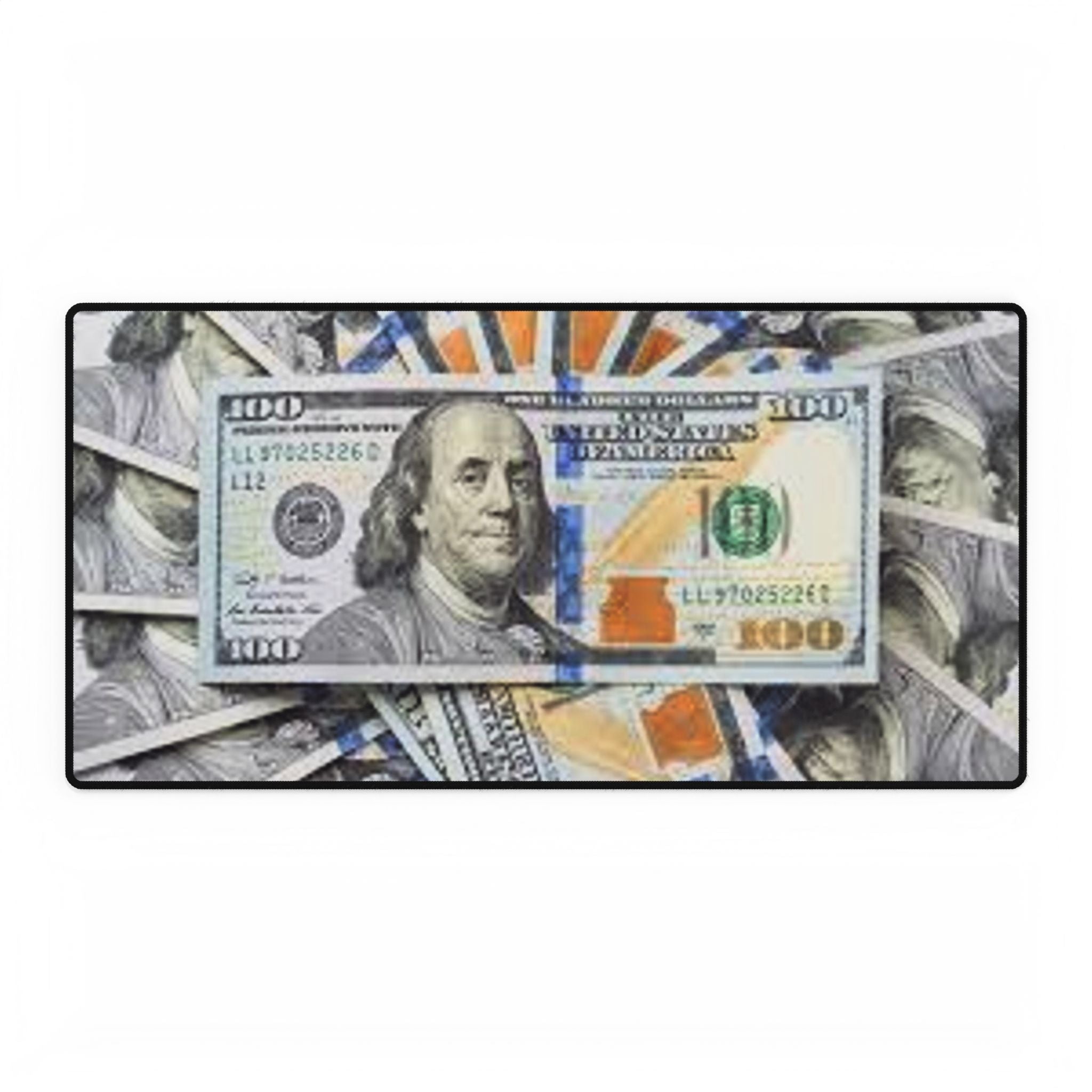 Tapis de bureau billet de cent dollars | Tapis de souris de jeu imprimé argent, grand tapis de bureau