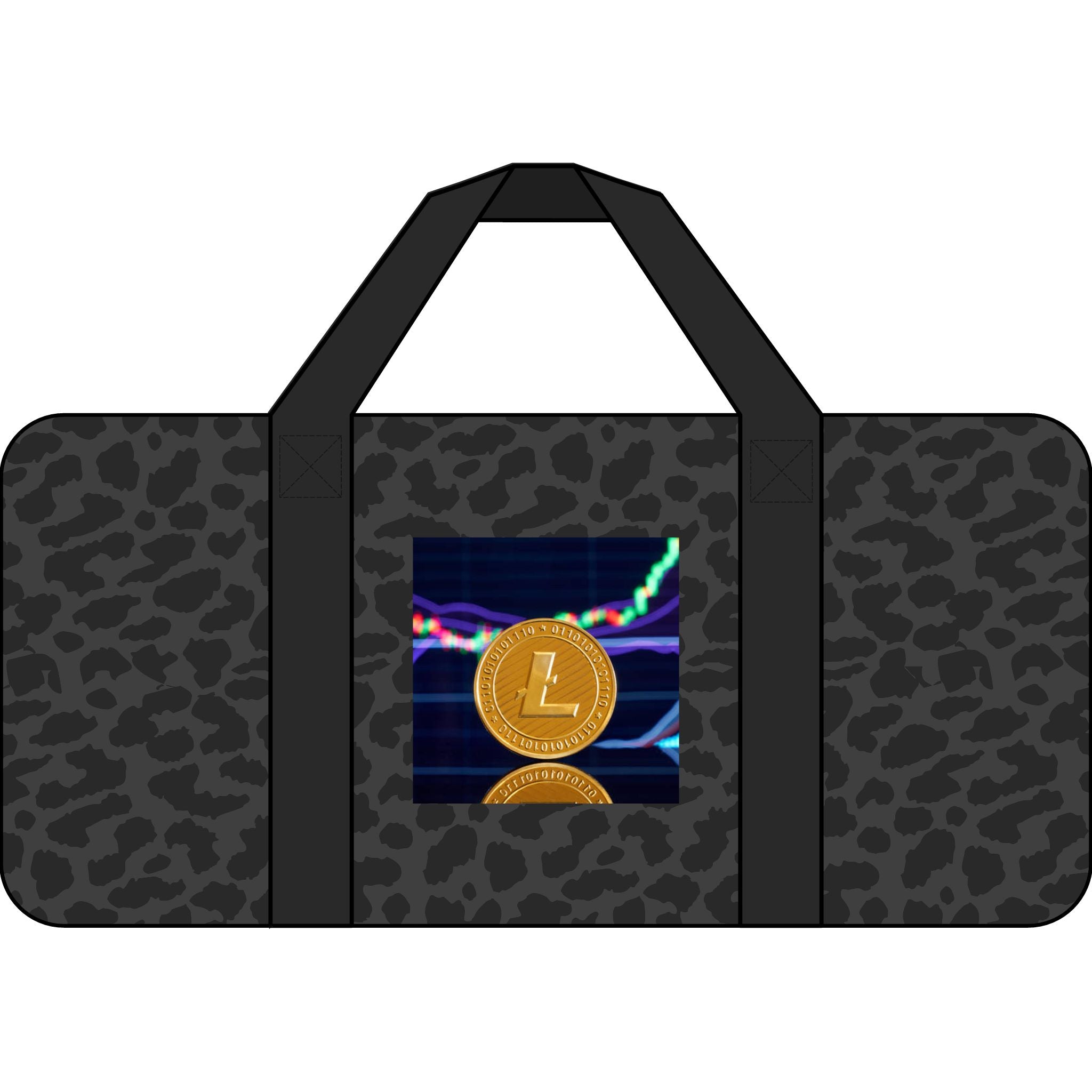 Litecoin Crypto Coin Duffel Bag | Cryptocurrency Logo Travel Gym Bag