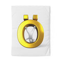 3D Gold Letter O with Figure Cotton Duvet Cover | Minimal Modern Bedding