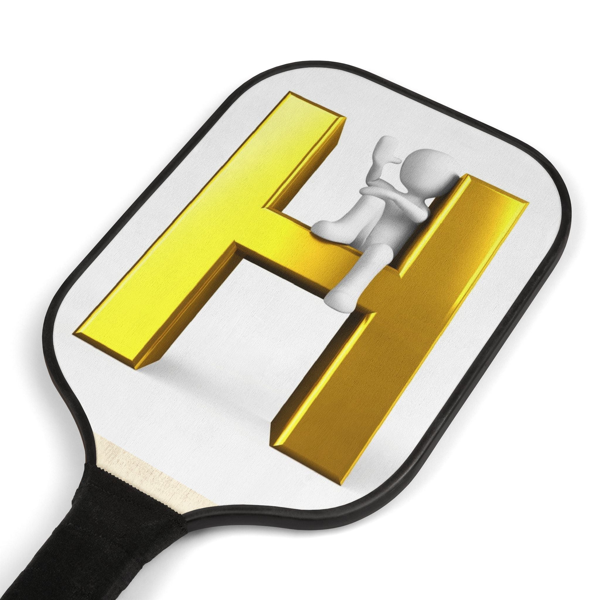 Gold Letter H Pickleball Paddle Set | Pickleball Kit, Matching Balls