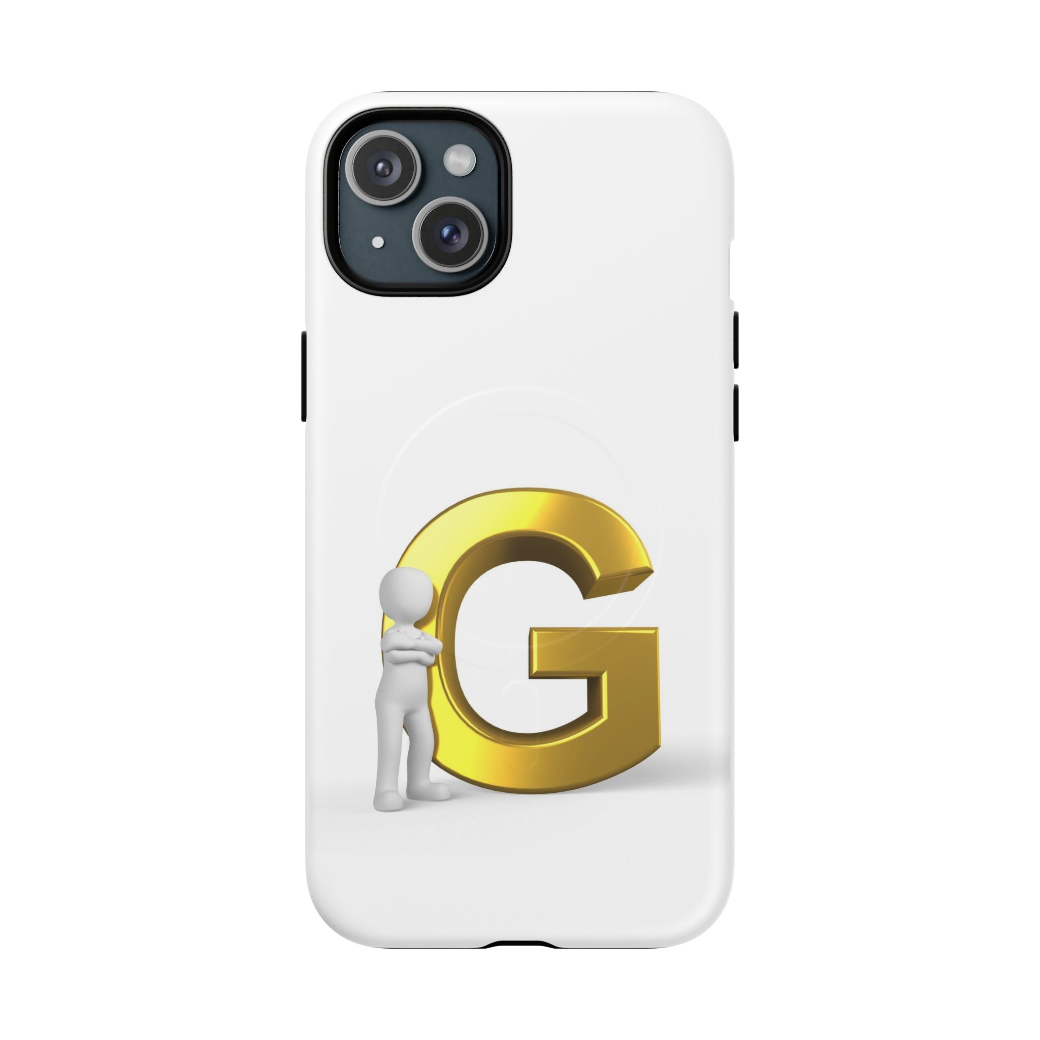 Coque de téléphone Monogramme Lettre G Dorée | Coque magnétique résistante
