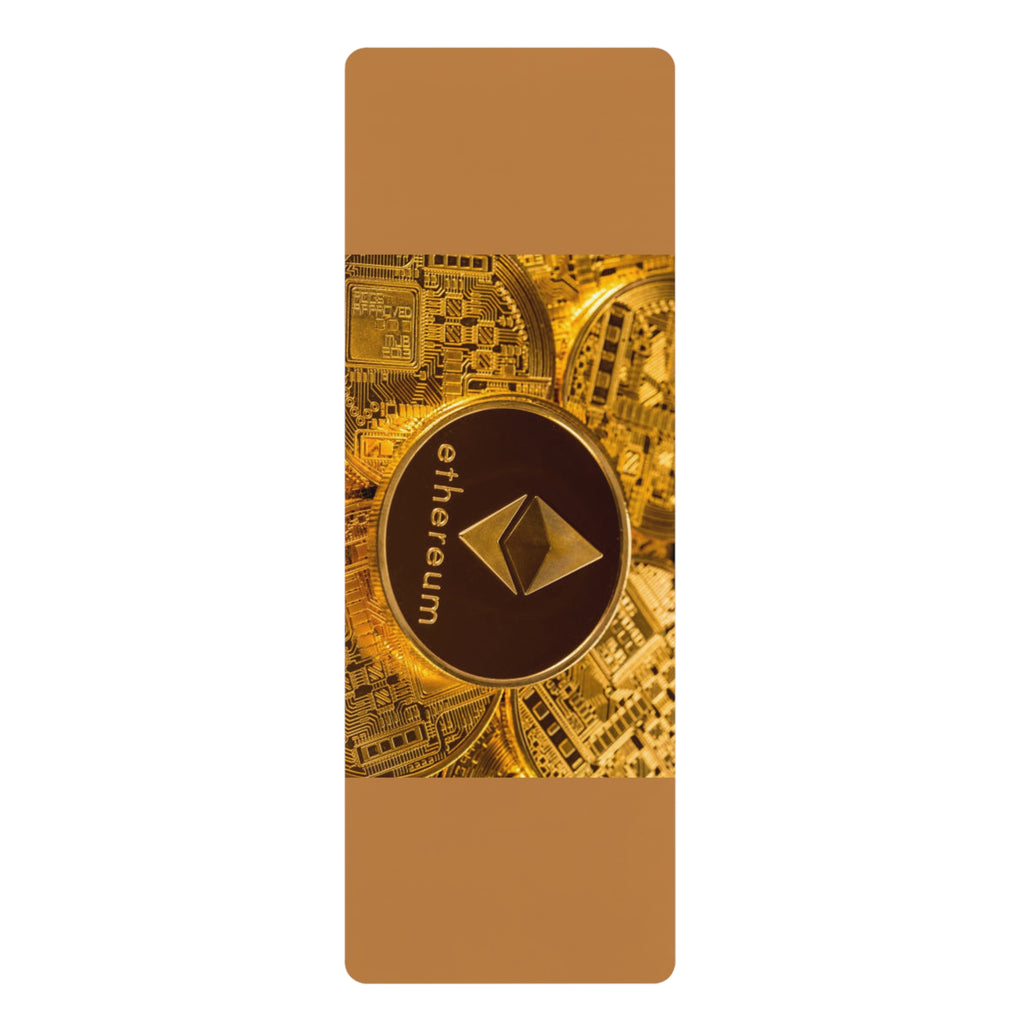 Ethereum Coin crypto design Rubber Yoga Mat | Bitcoin blockchain meditation mat