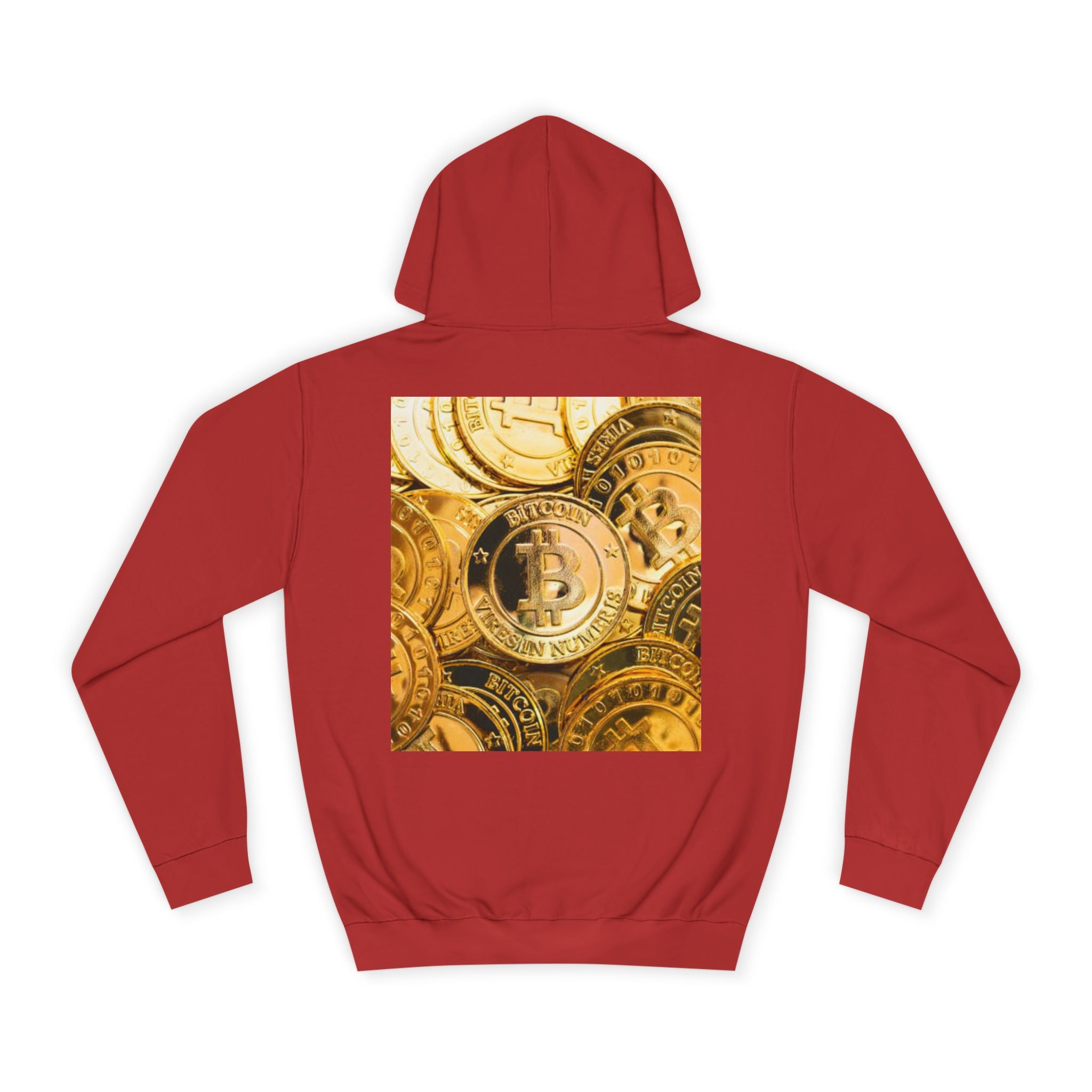 Golden Bitcoin Coins Hoodie | Crypto Cryptocurrency Crypto Art, Digital Currency Apparel