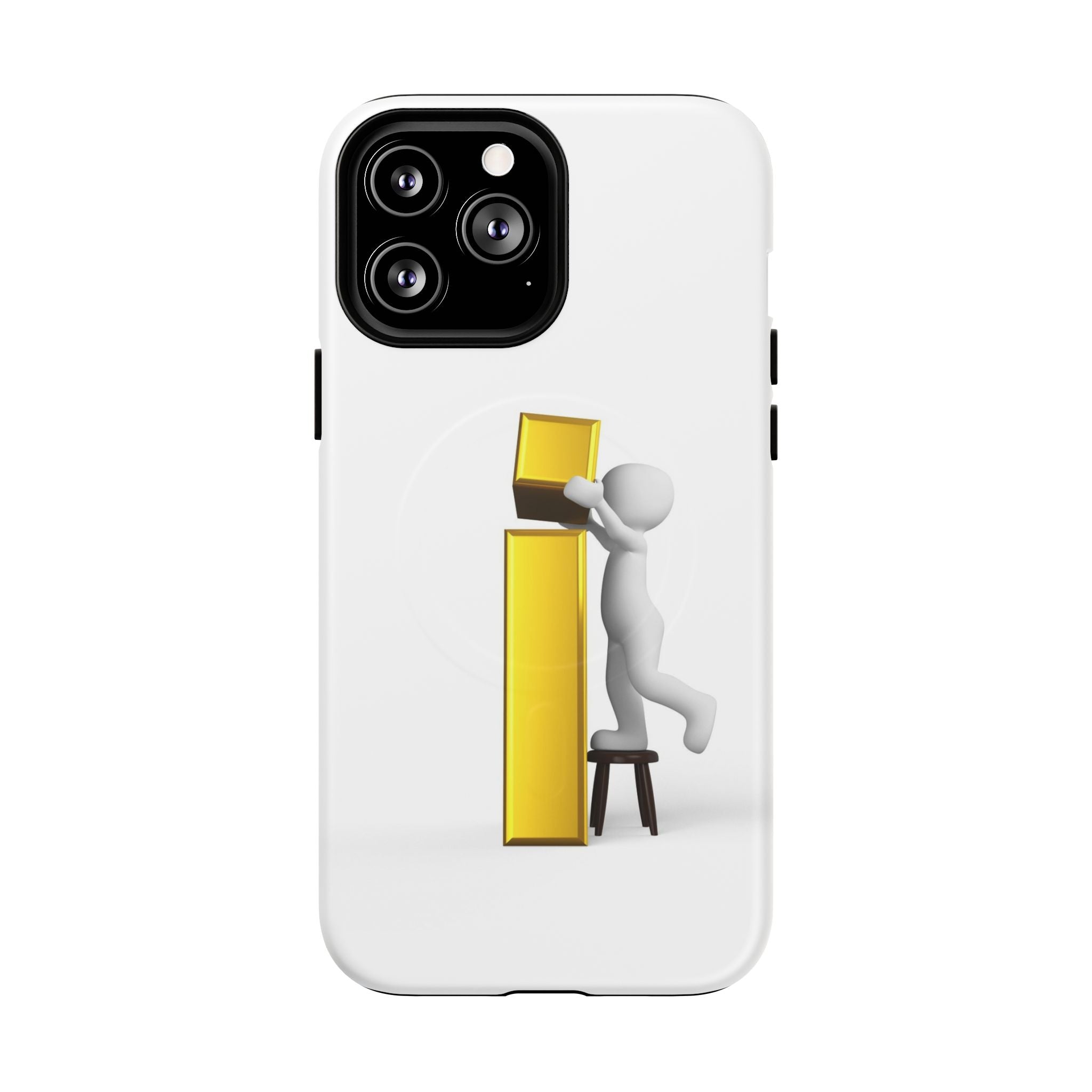 3D Character Gold Letter i phone case | Tough Magnetic Case
