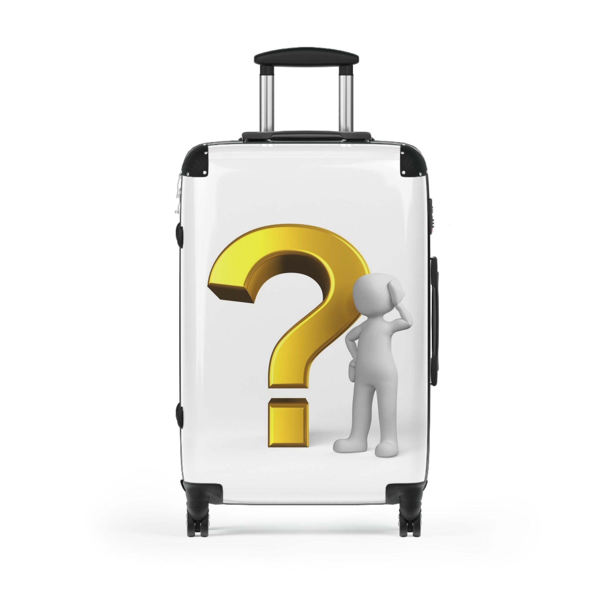 Question Mark Traveler Suitcase | Personalized Luggage, Mystery Design