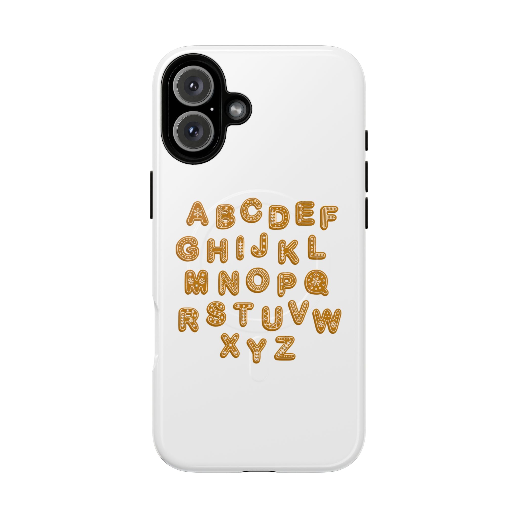 Coque de Téléphone Alphabet Cookie | Coque Magnétique Robuste, Lettrage Mignon