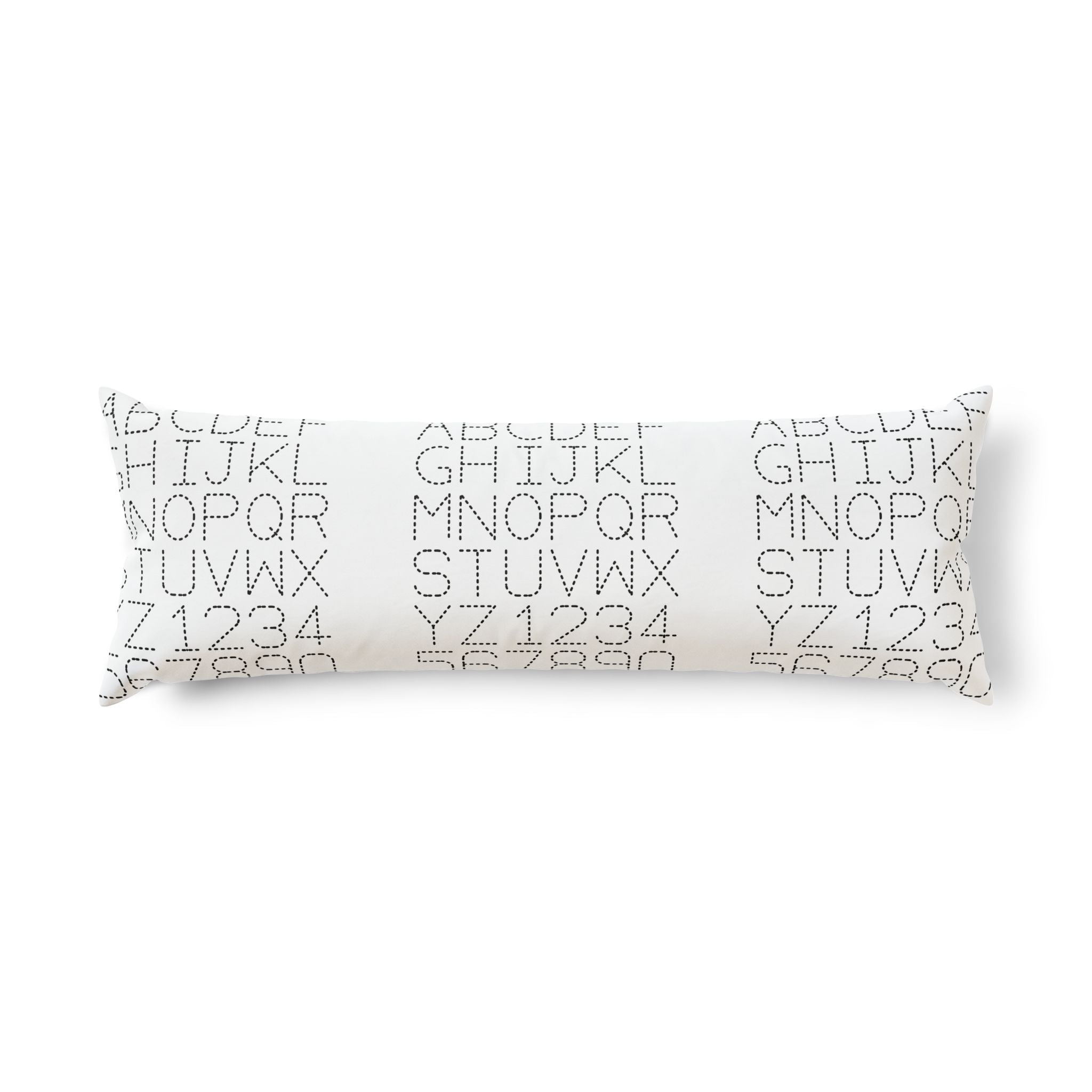 Traversin à motif alphabet | Décoration de chambre de bébé typographique