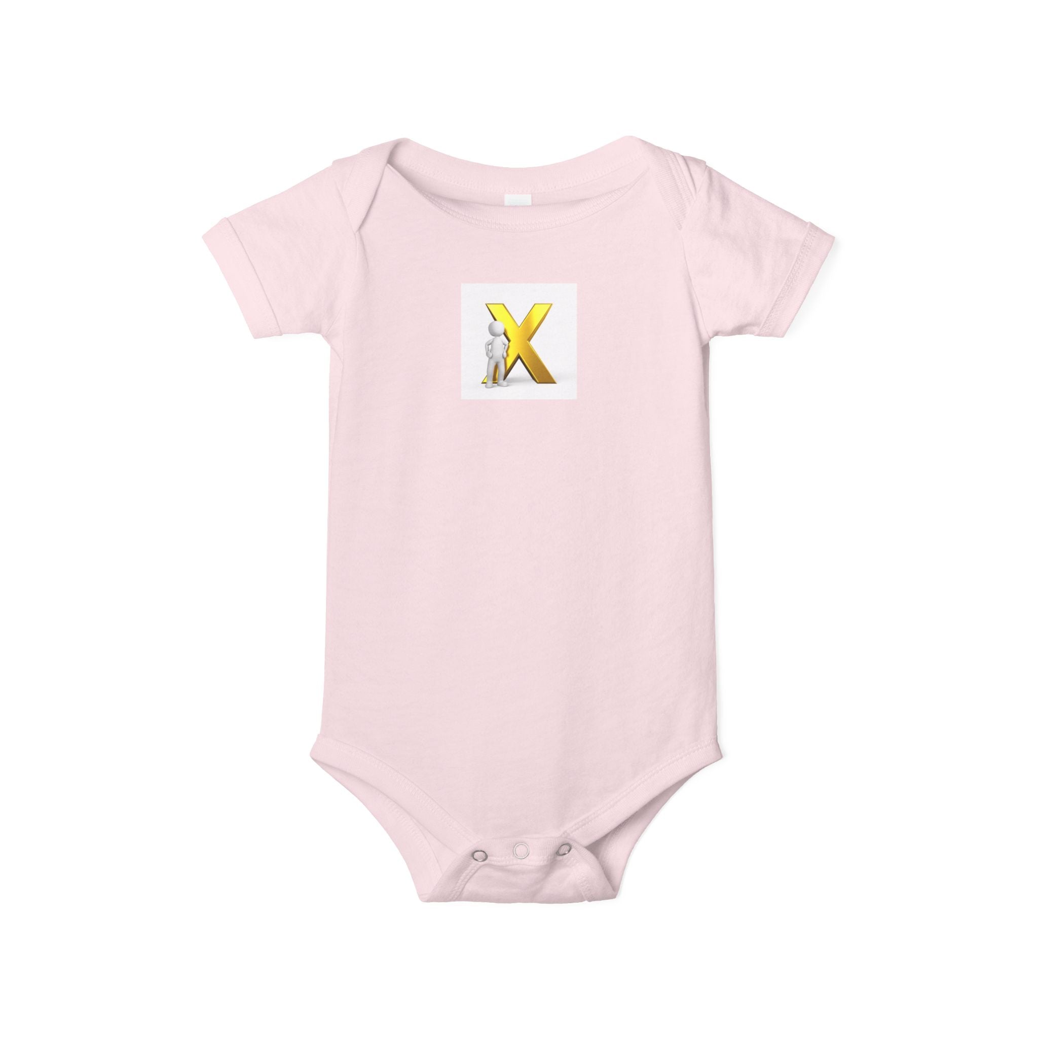 Body pour bébé à lettre X jaune