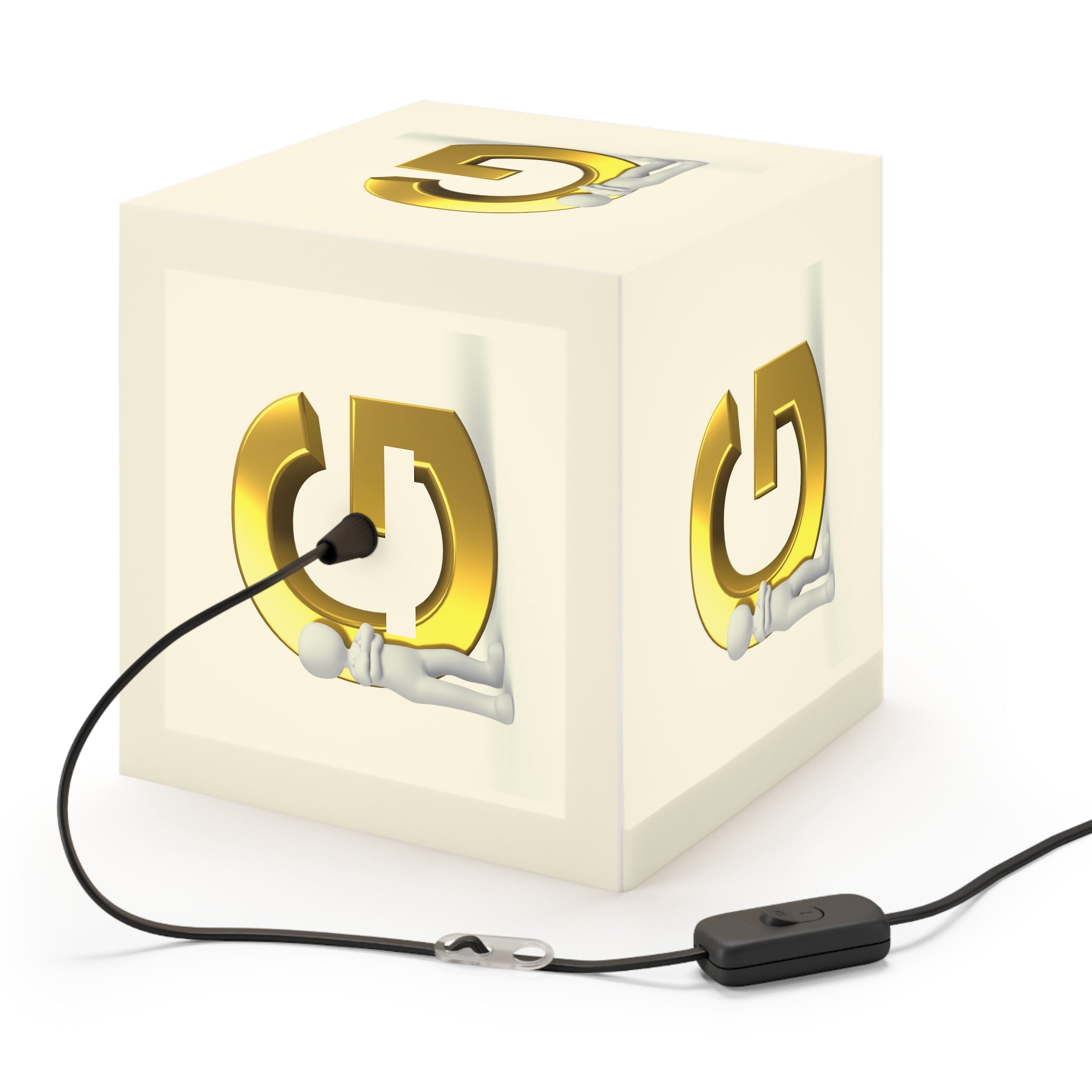 Gold Letter G Cube Lamp | Light Cube Lamp