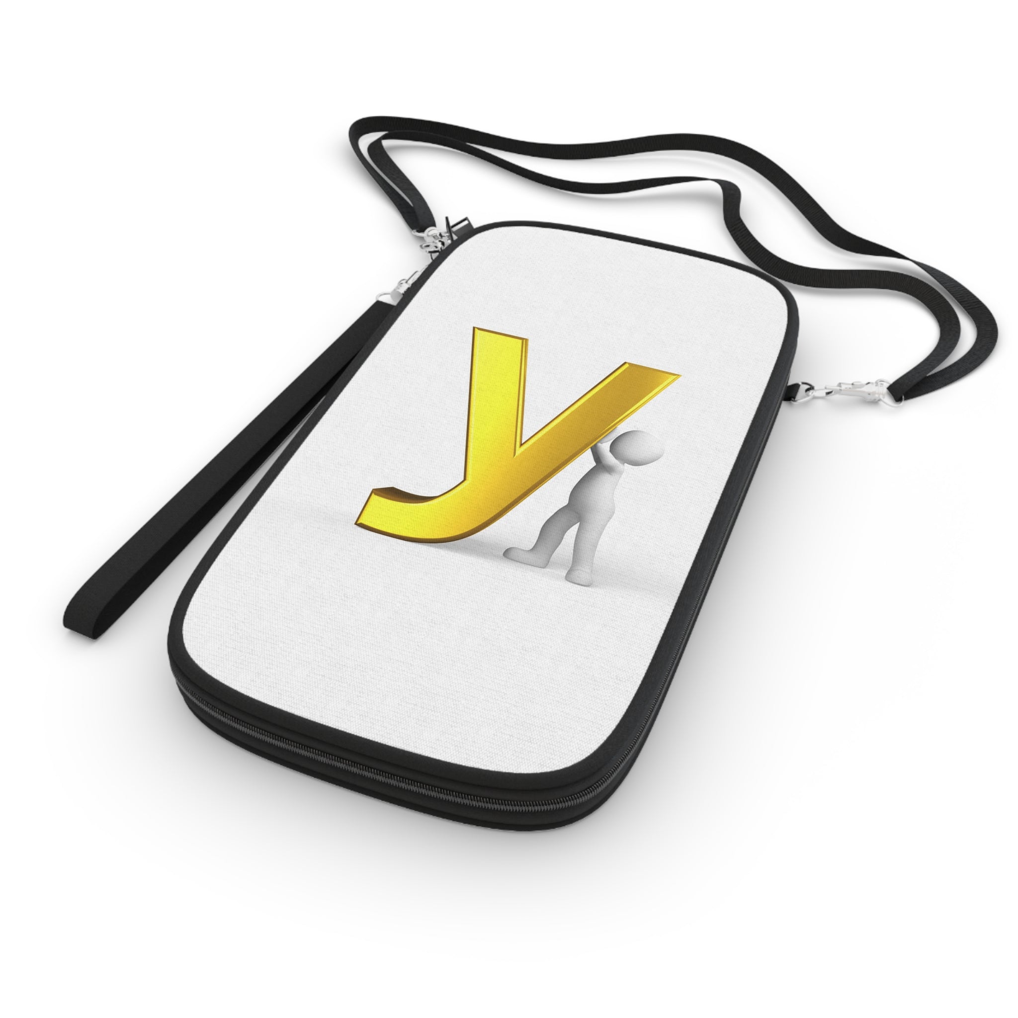 Yellow Letter Y Illustration Passport Wallet | Monogram Initial Travel Case