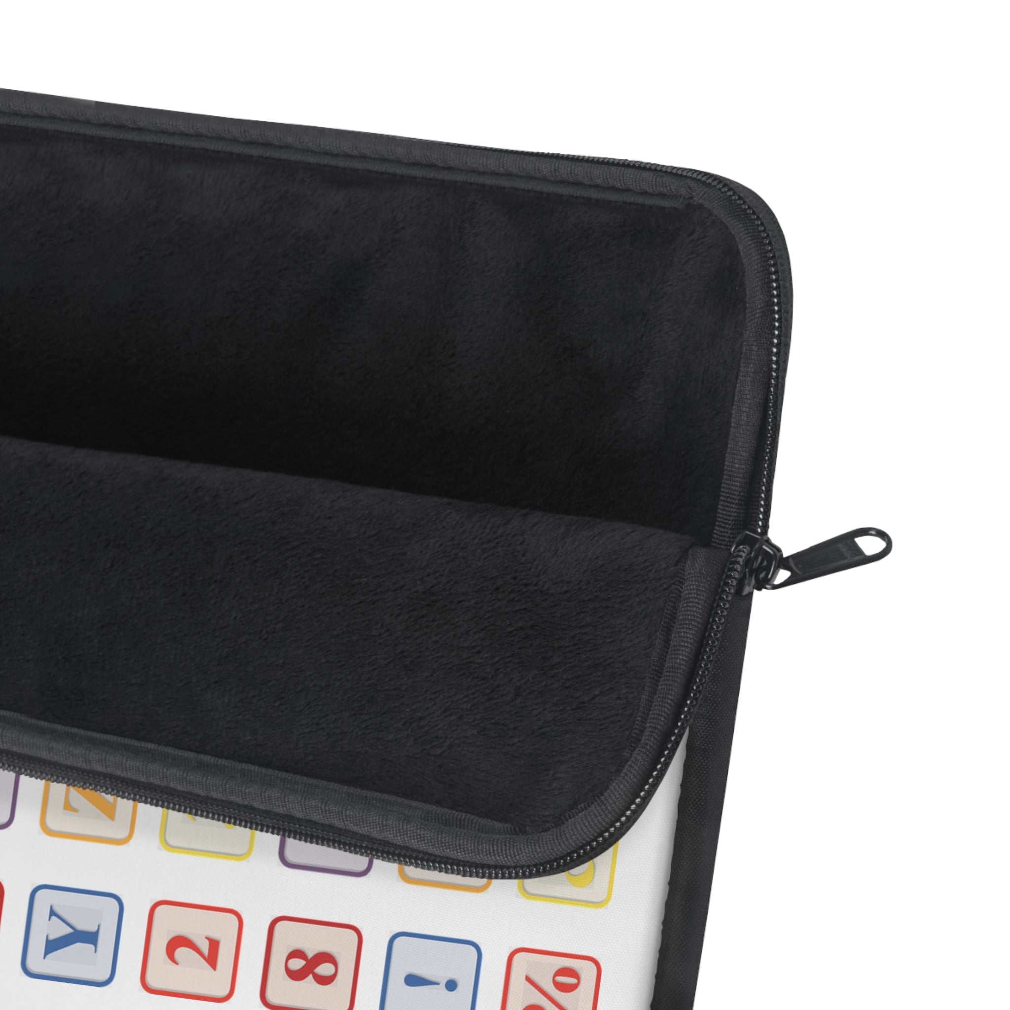 Housse d'ordinateur portable avec touches de clavier colorées | Motif de lettres de machine à écrire rétro
