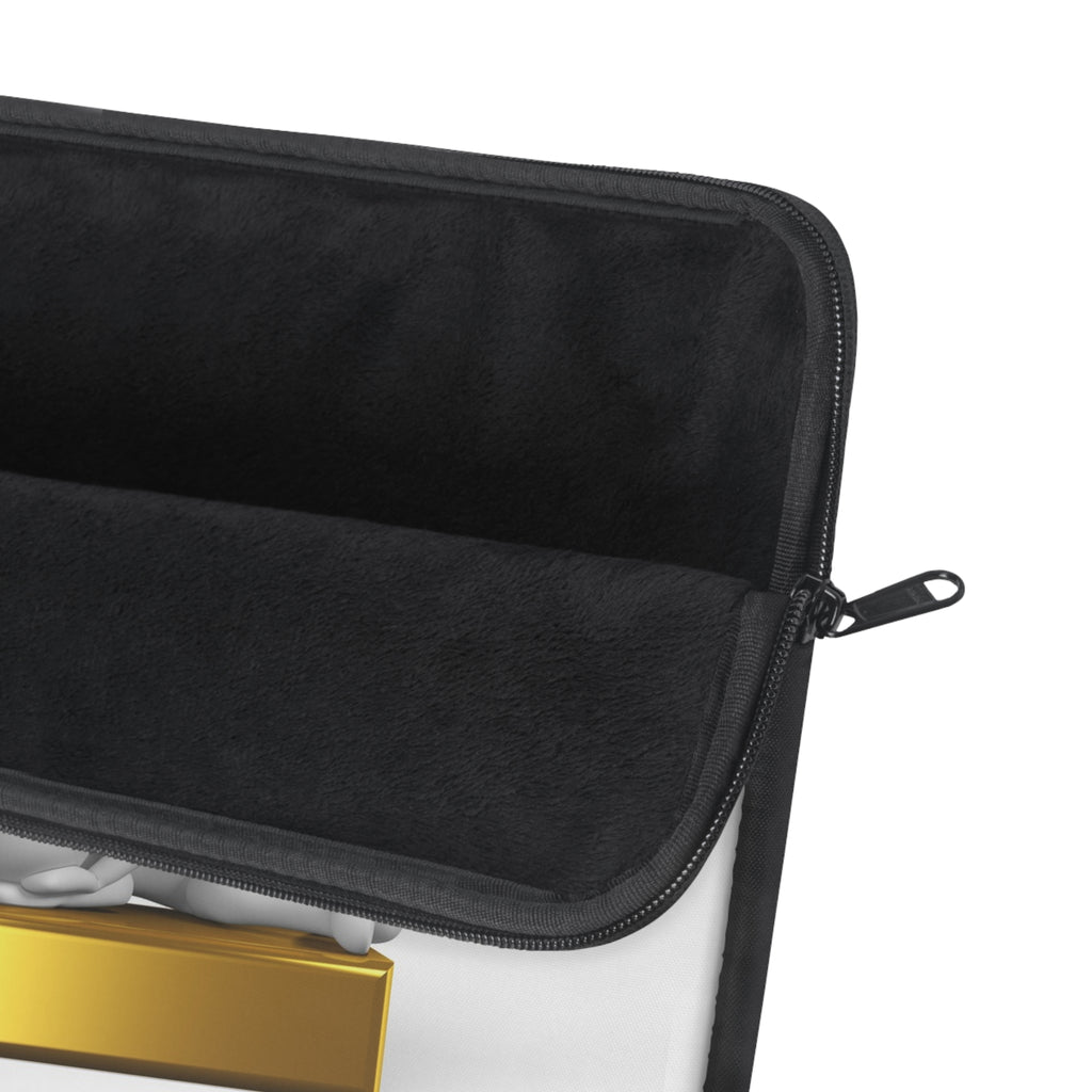 Gold Letter E Monogram Laptop Sleeve | 3D Initial Design
