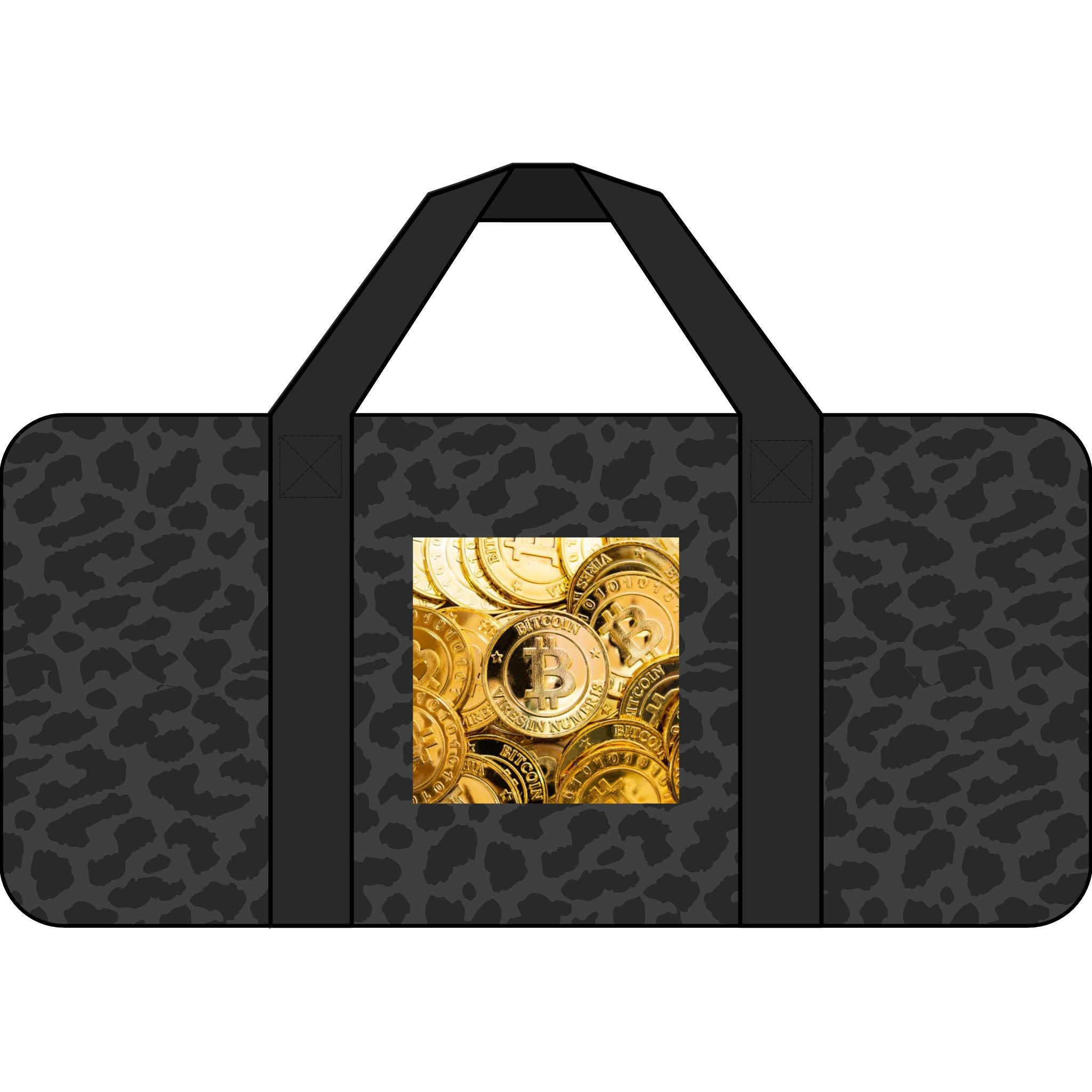 Sac de voyage polochon Bitcoin Stack Tripper | Sangle à damiers, option camouflage