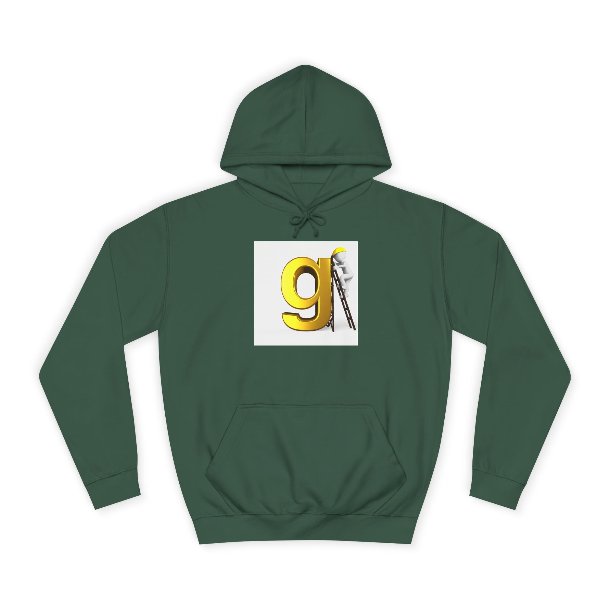 Gold Letter G with Painter Character Hoodie | Initial Monogram