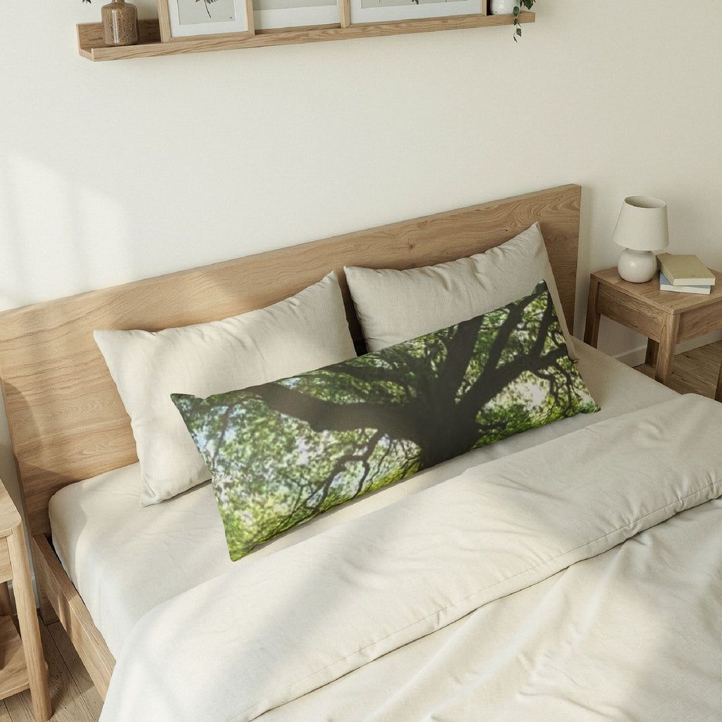 Sprawling Oak Tree Body Pillow | Tree Branch Canopy Nature Print