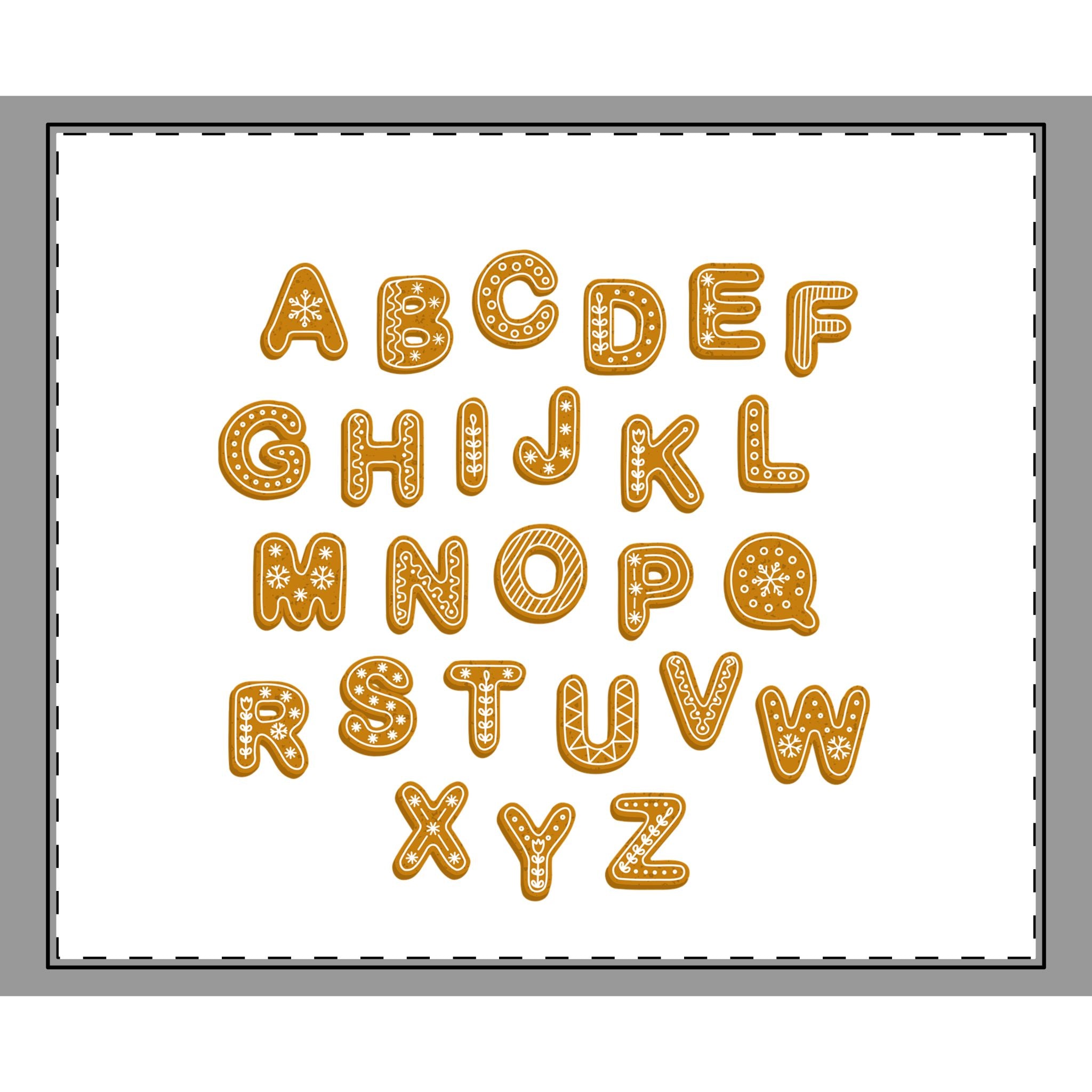 Jeté de lit alphabet pain d'épices tressé | Jeté de lit festif à lettres