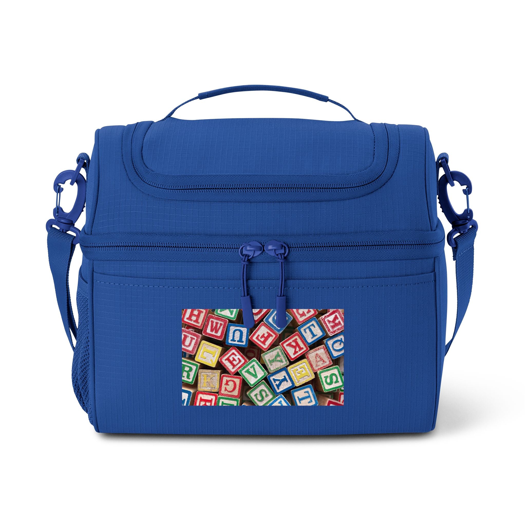 Sac isotherme à motifs de lettres colorées pour bébé