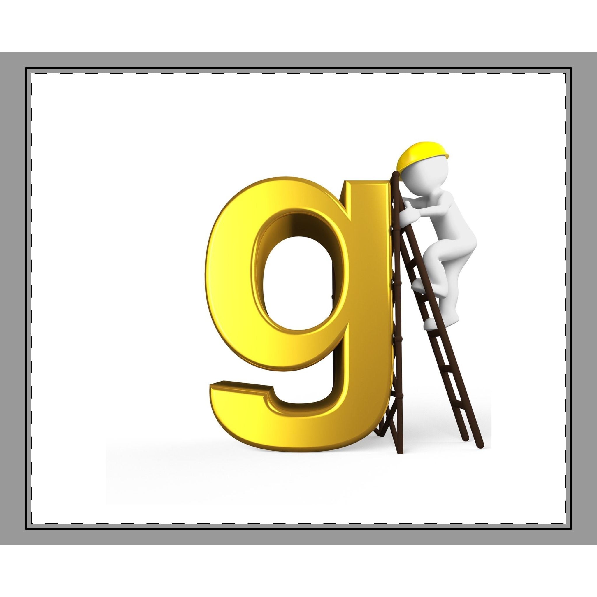 Woven-Style Coverlet | 3D Figure Building Gold Letter G