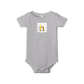 Yellow 3D Letter H Infant Jersey One Piece | Baby Bodysuit