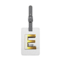 Gold Letter E Monogram Luggage Tag | Rectangle Polyester