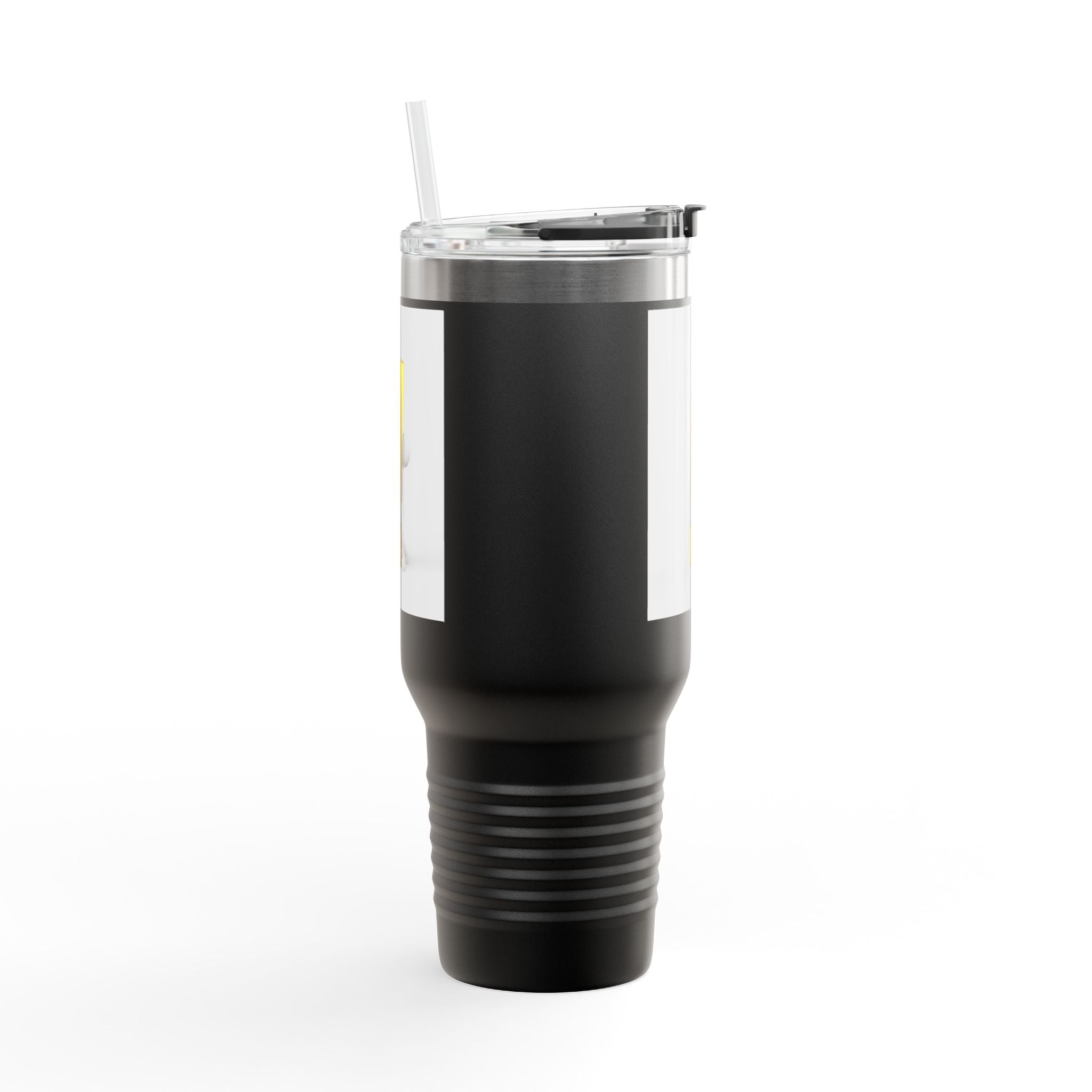 3D Character with Gold Exclamation Mark Travel Mug | 40oz Insulated Tumbler