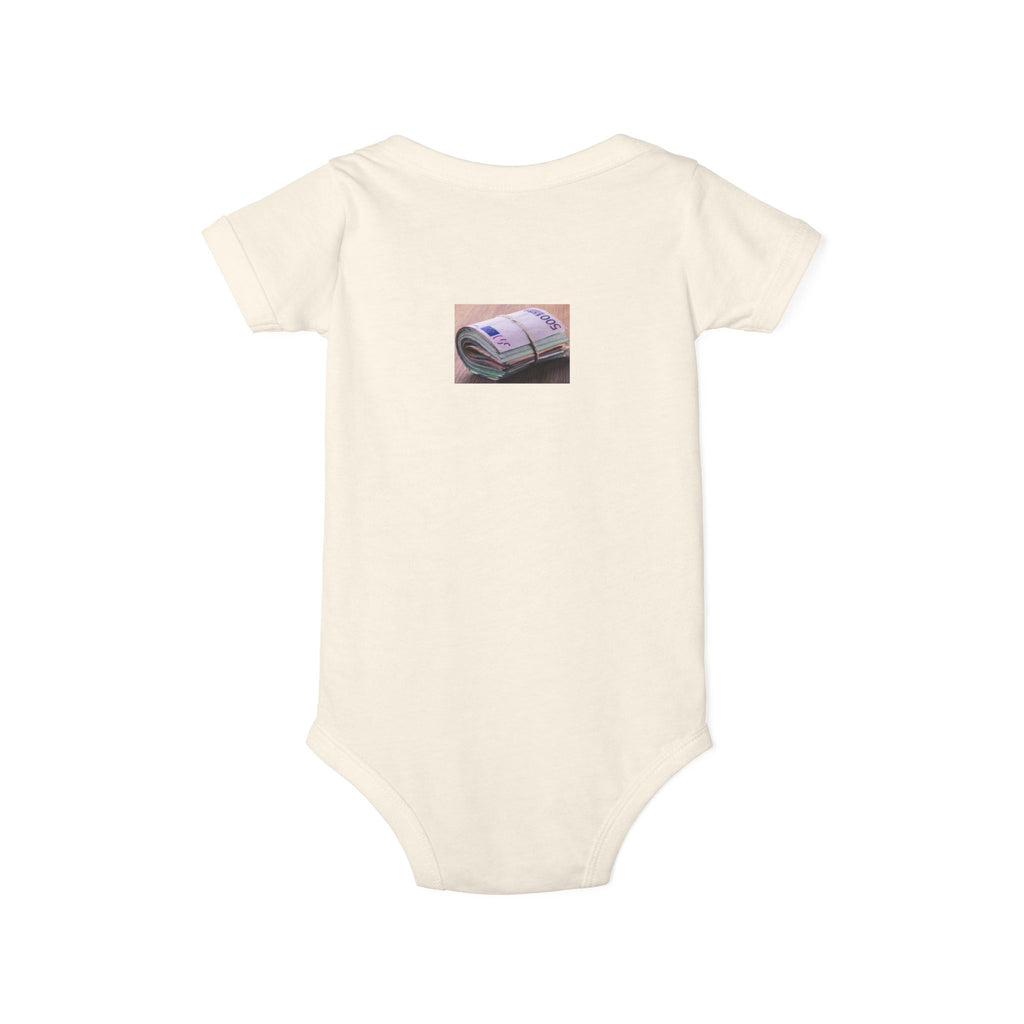 Stack of Cash Graphic Infant One Piece | money print bodysuit