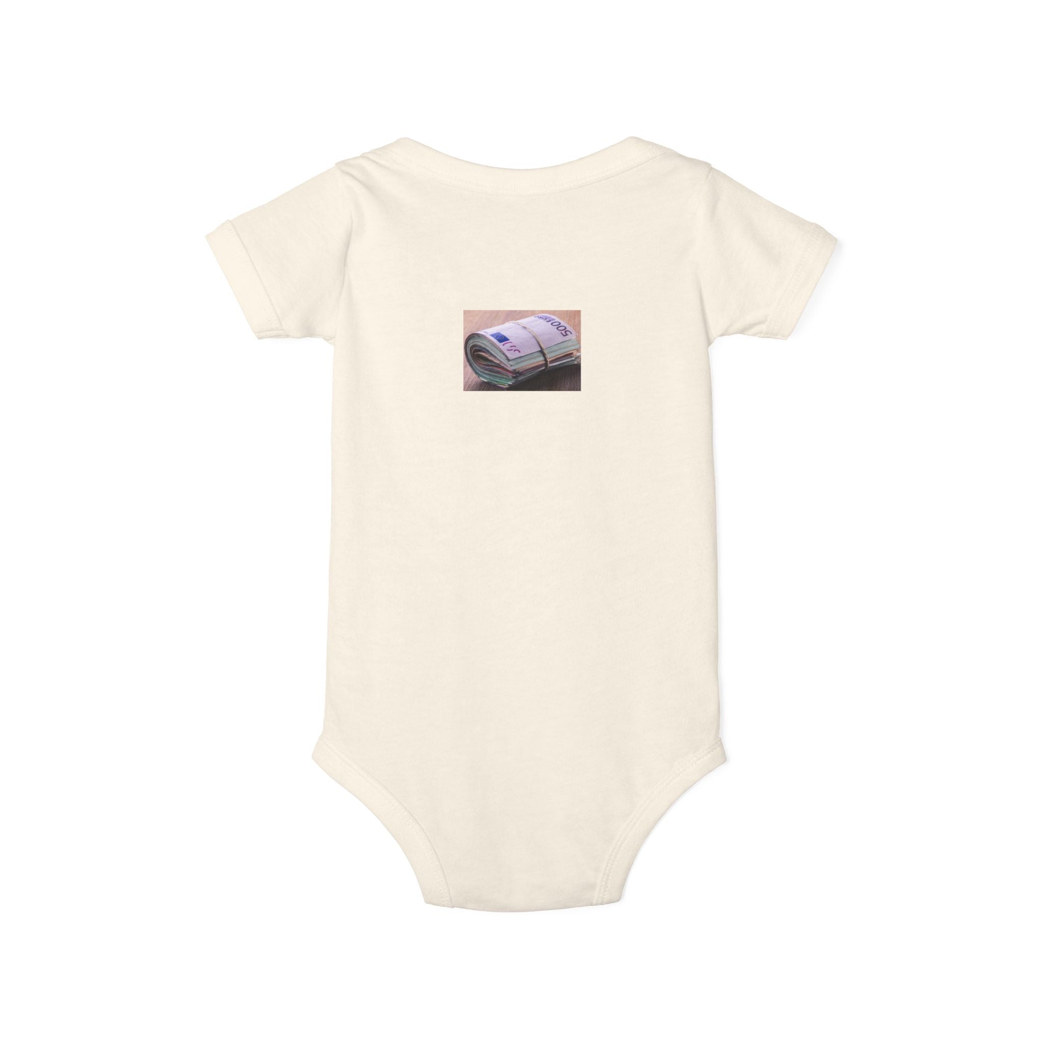 Stack of Cash Graphic Infant One Piece | money print bodysuit