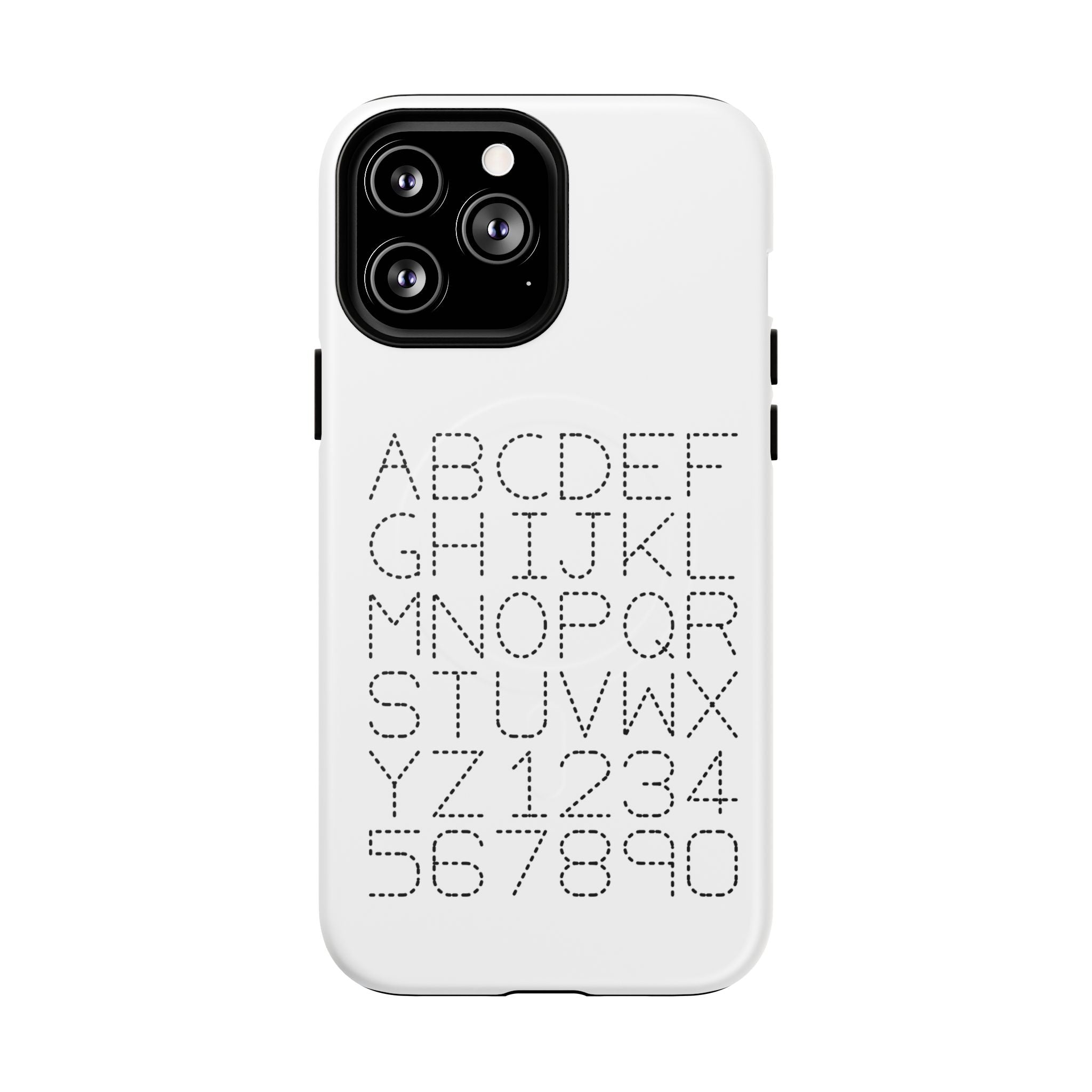 Coque de téléphone Alphabet à pois | Coque magnétique robuste
