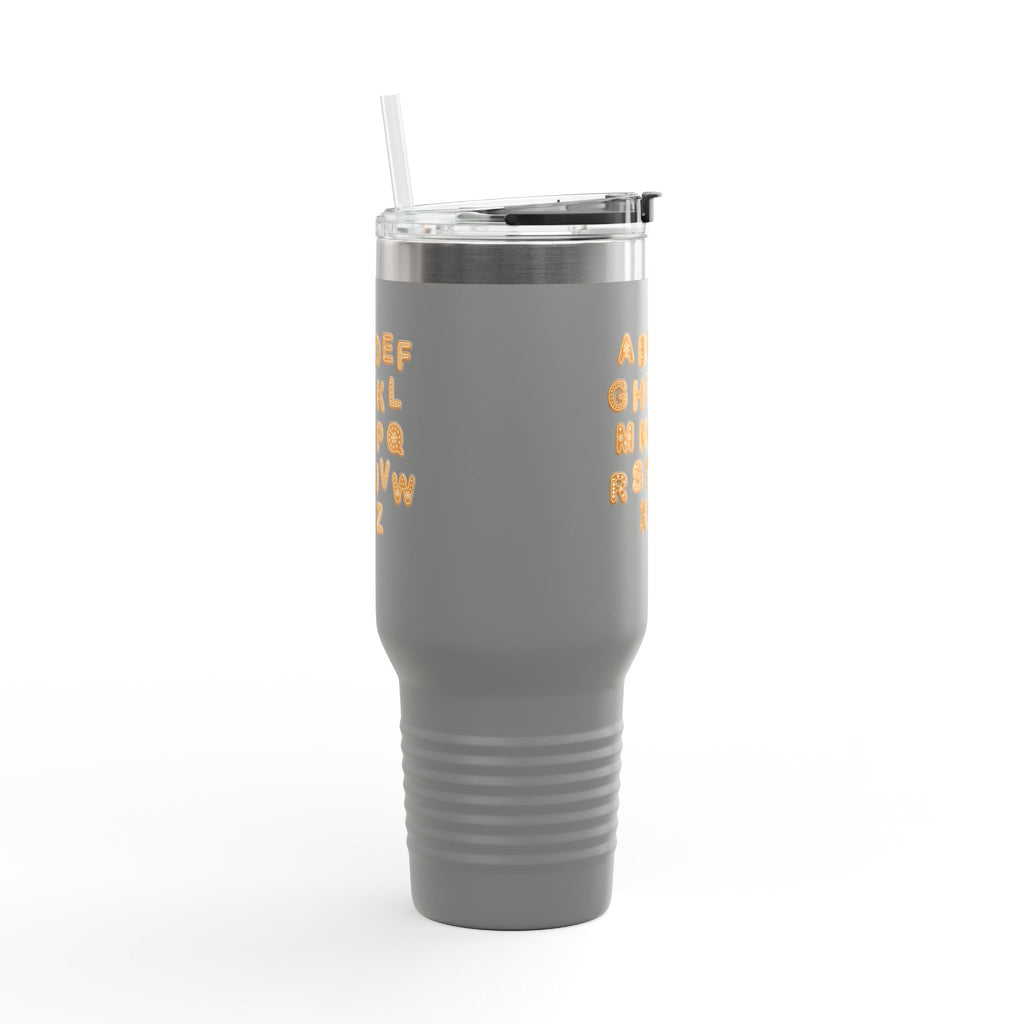 Alphabet Cookie Letters Travel Mug | 40oz Insulated Tumbler