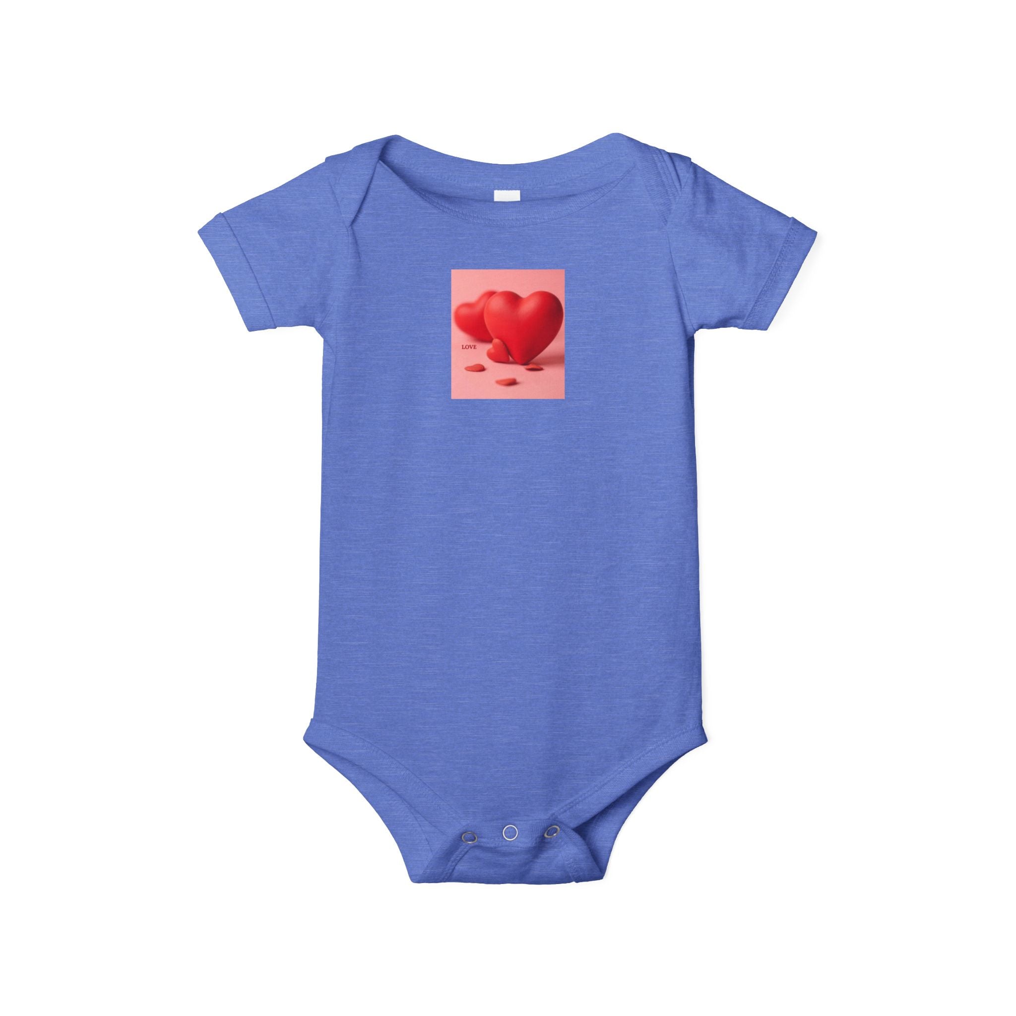 Body bébé illustration cœur rouge | Grenouillère bébé mignonne Saint-Valentin