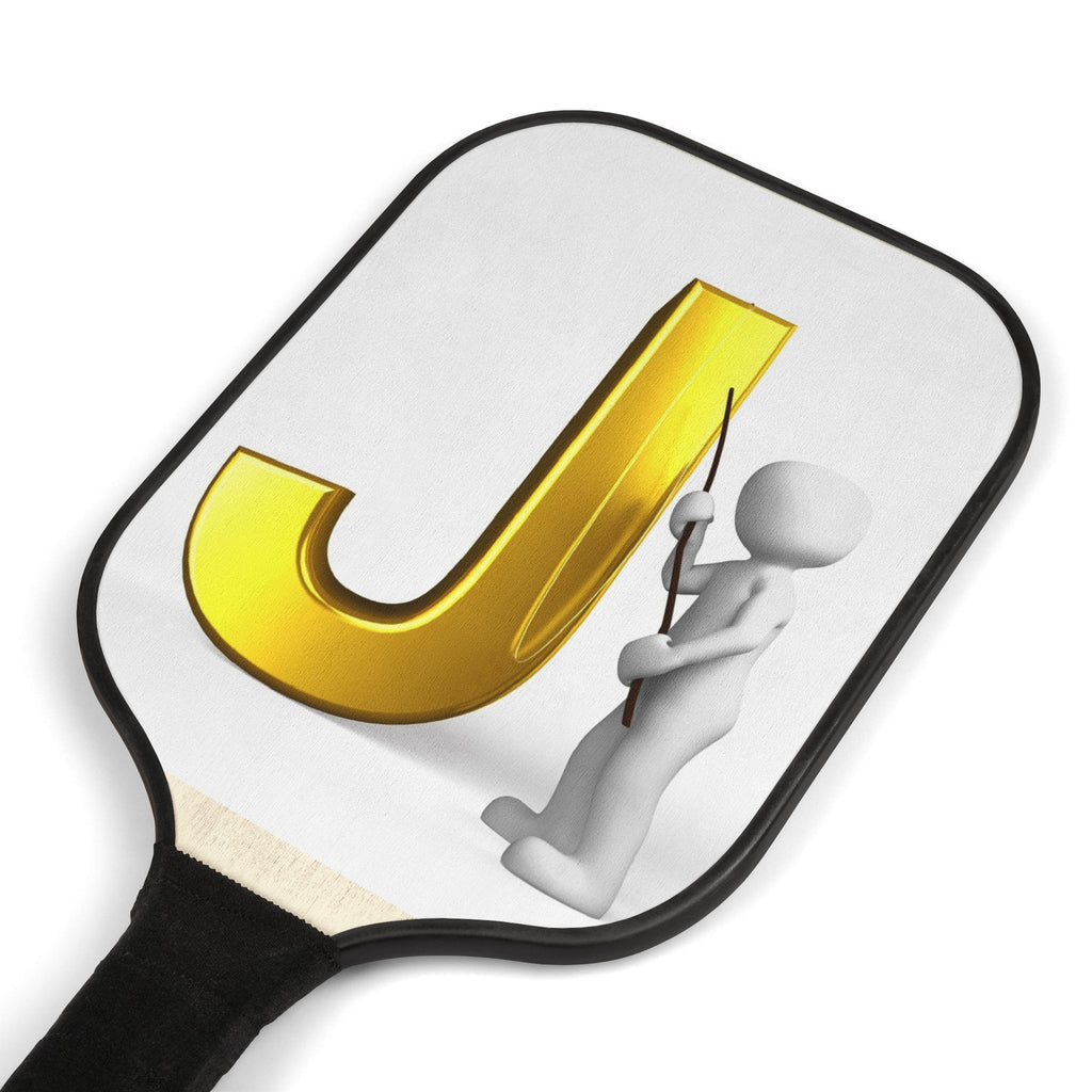Golden Letter J Pickleball Paddle