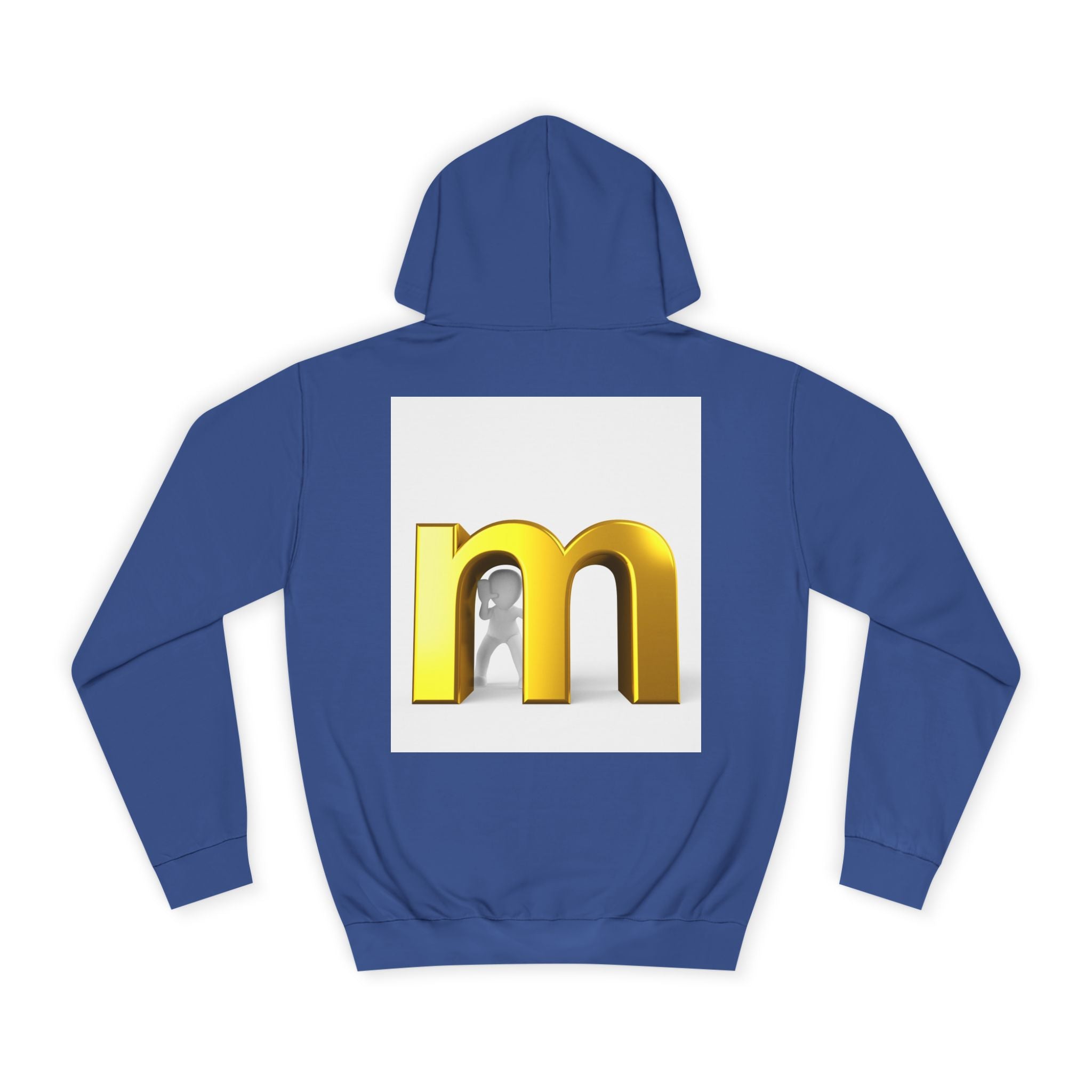 Gold 3D Letter M Hoodie | Minimal Initial Logo