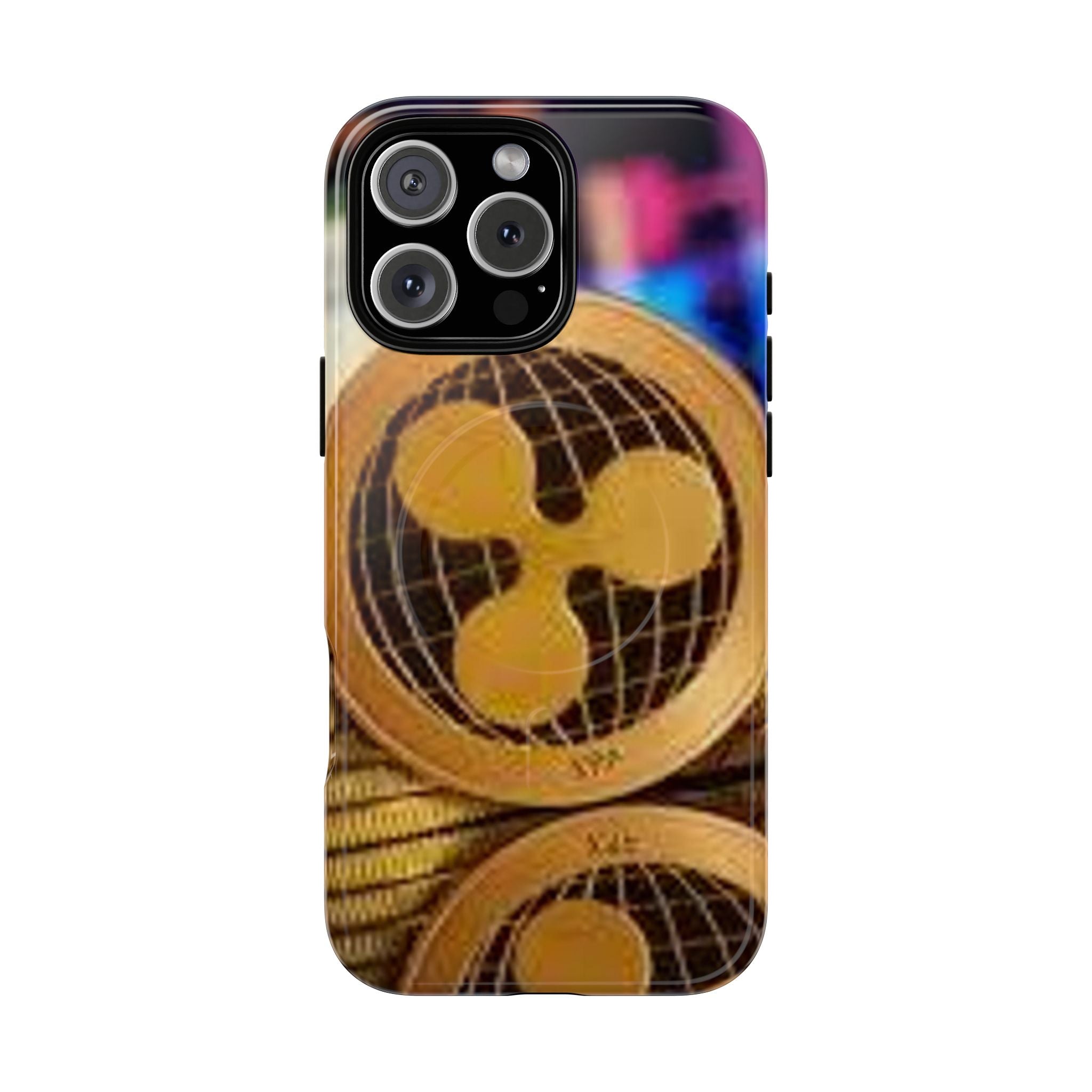 Coque de protection rigide magnétique design Ripple Coin | Coque de téléphone Crypto Ripple