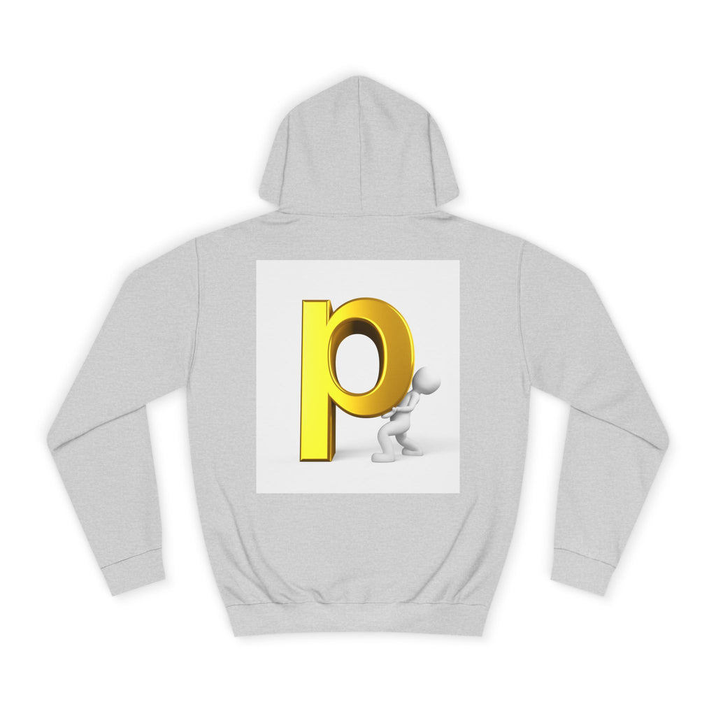 3D Letter P Character Hoodie | Initial P Monogram Pullover