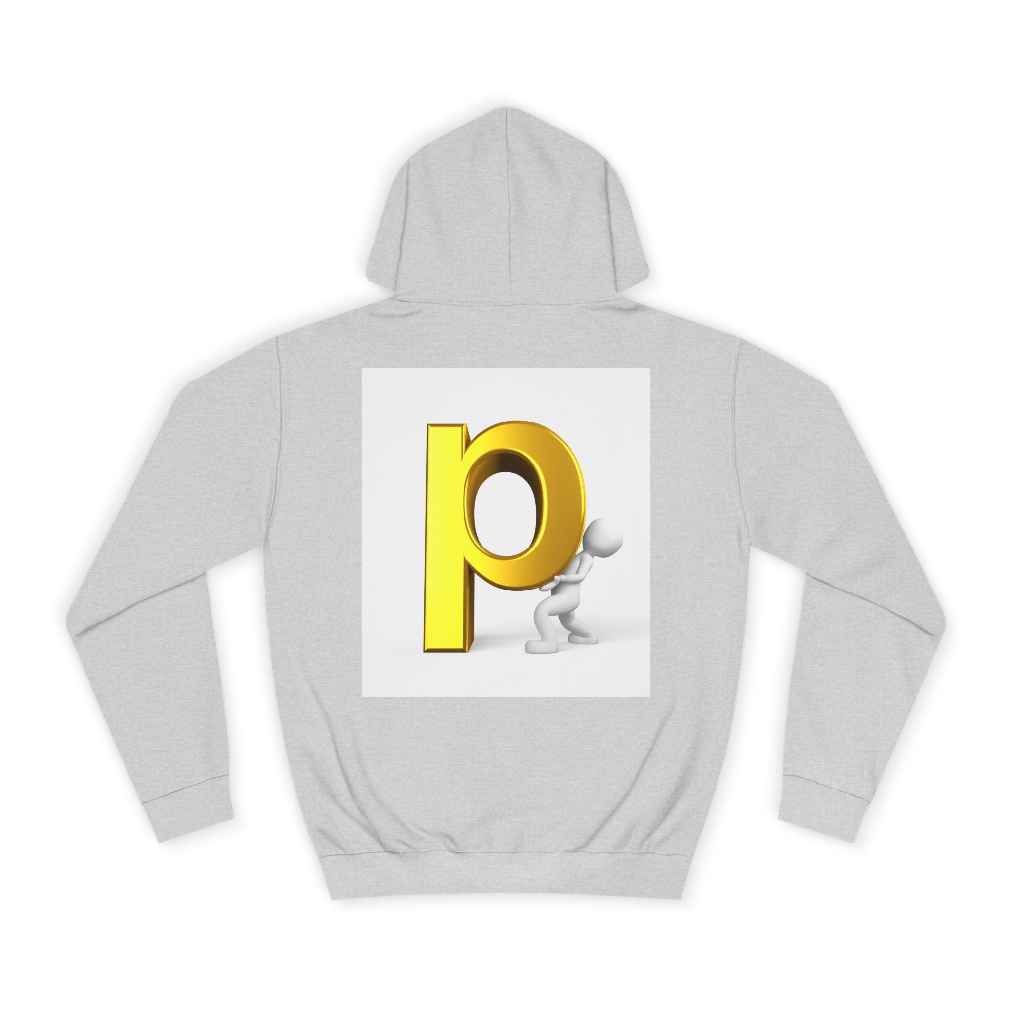 3D Letter P Character Hoodie | Initial P Monogram Pullover