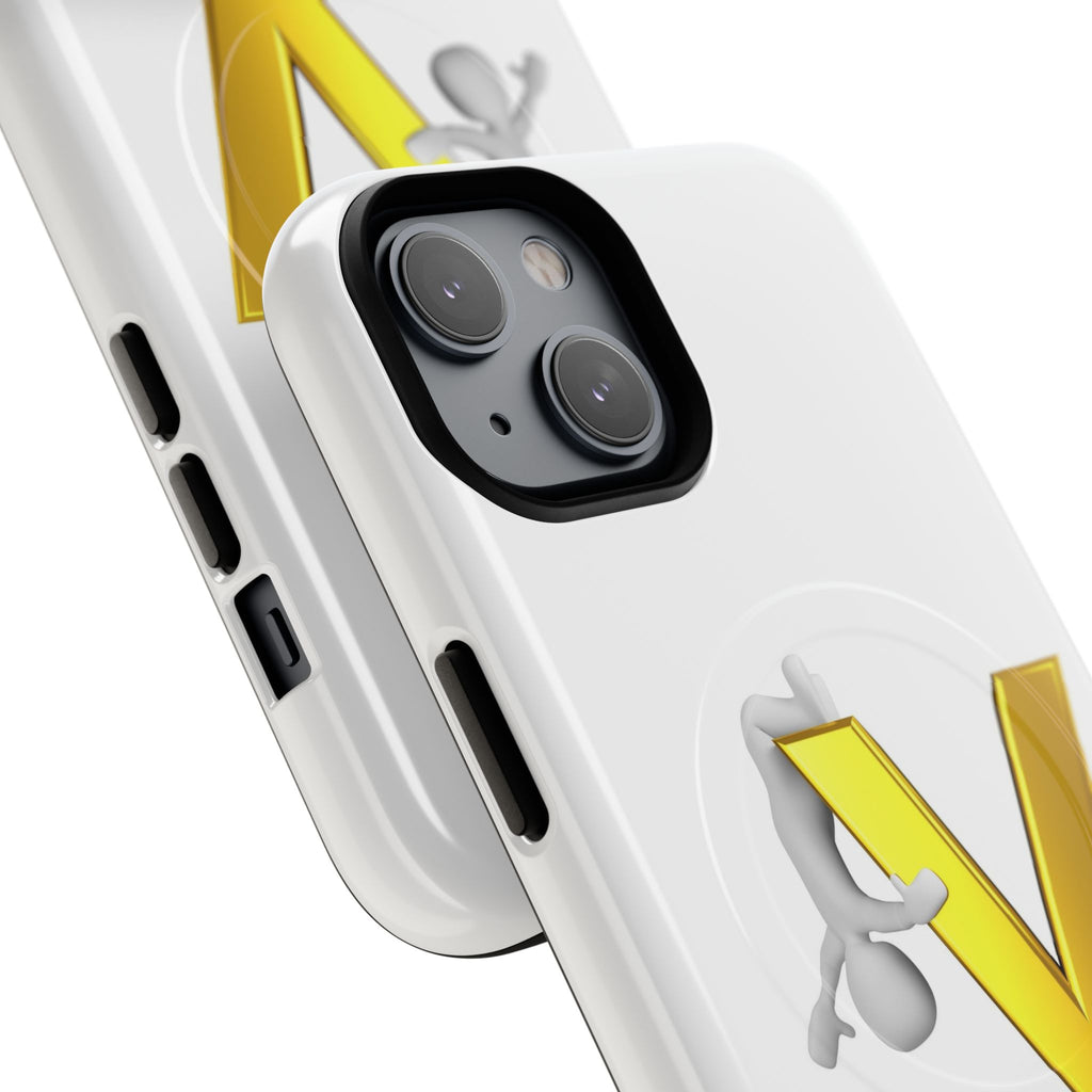 3D Yellow V Letter Phone Case Tough Magnetic Case | Monogram V iPhone Cover