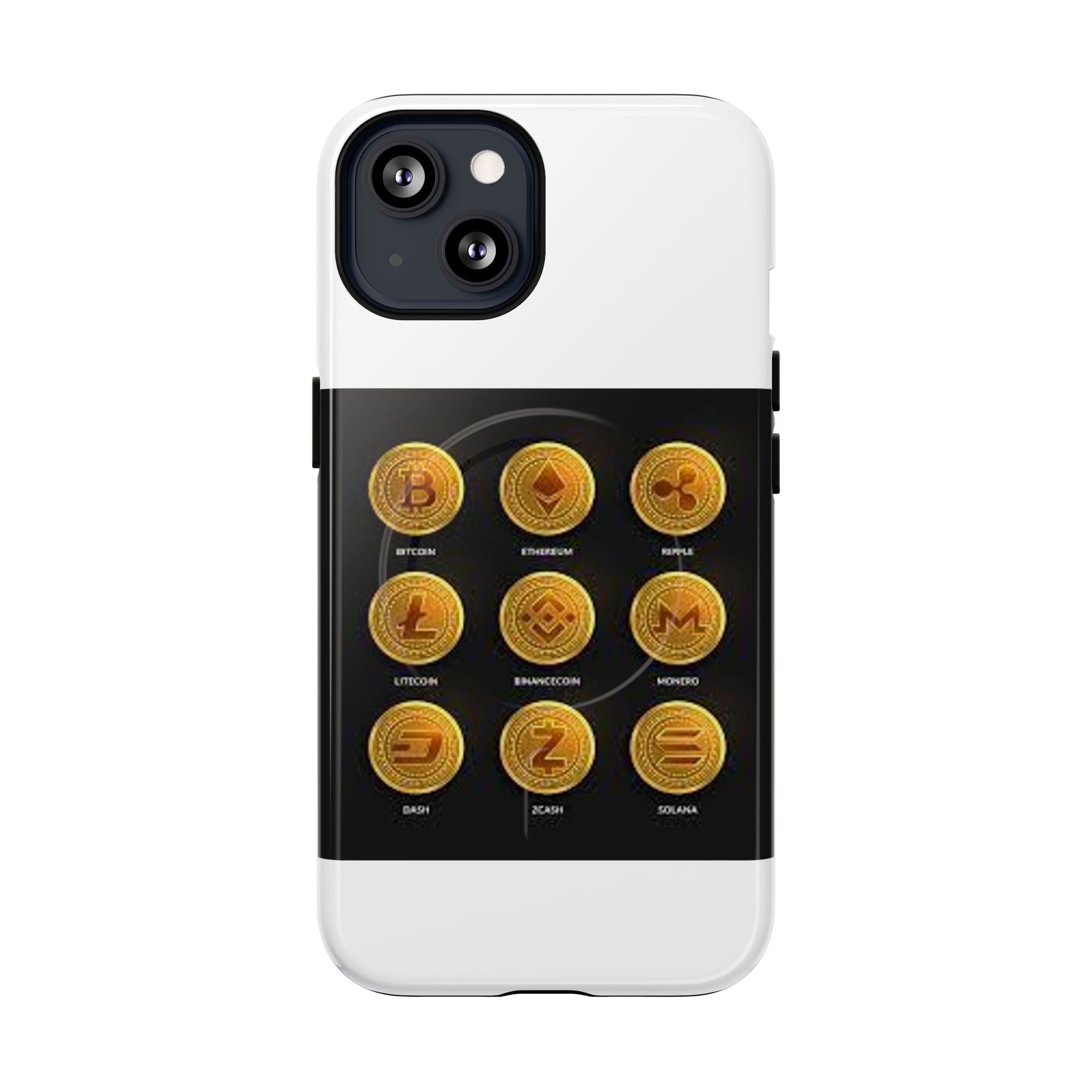 Coque de Téléphone Graphique de Monnaie Crypto | Coque Magnétique Robuste