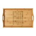 Scrabble Tile Alphabet Bamboo Serving Tray | Engraved Letter Game Design
