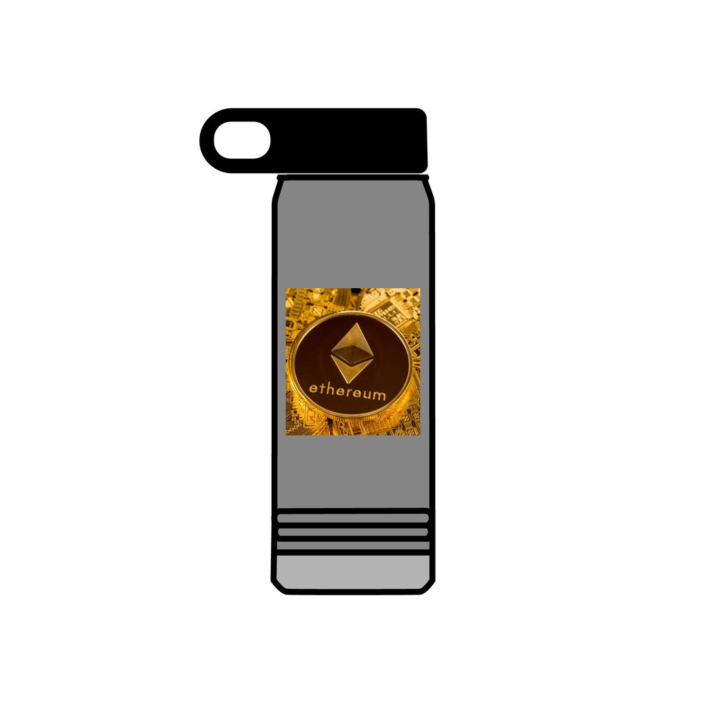 Ethereum Coin Graphic Water Bottle | 20oz Crypto Logo Stainless