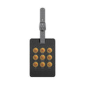 Golden Cryptocurrencies Luggage Tag | Rectangle Saffiano Polyester