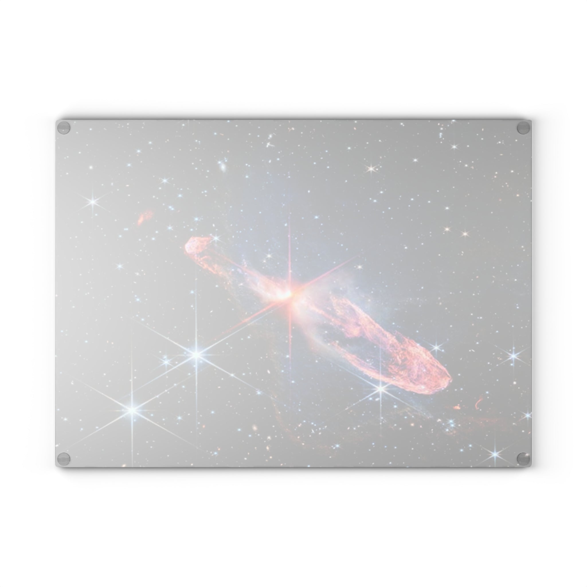 Cosmic Nebula Galaxy Glass Cutting Board | Space Starfield Kitchen Decor
