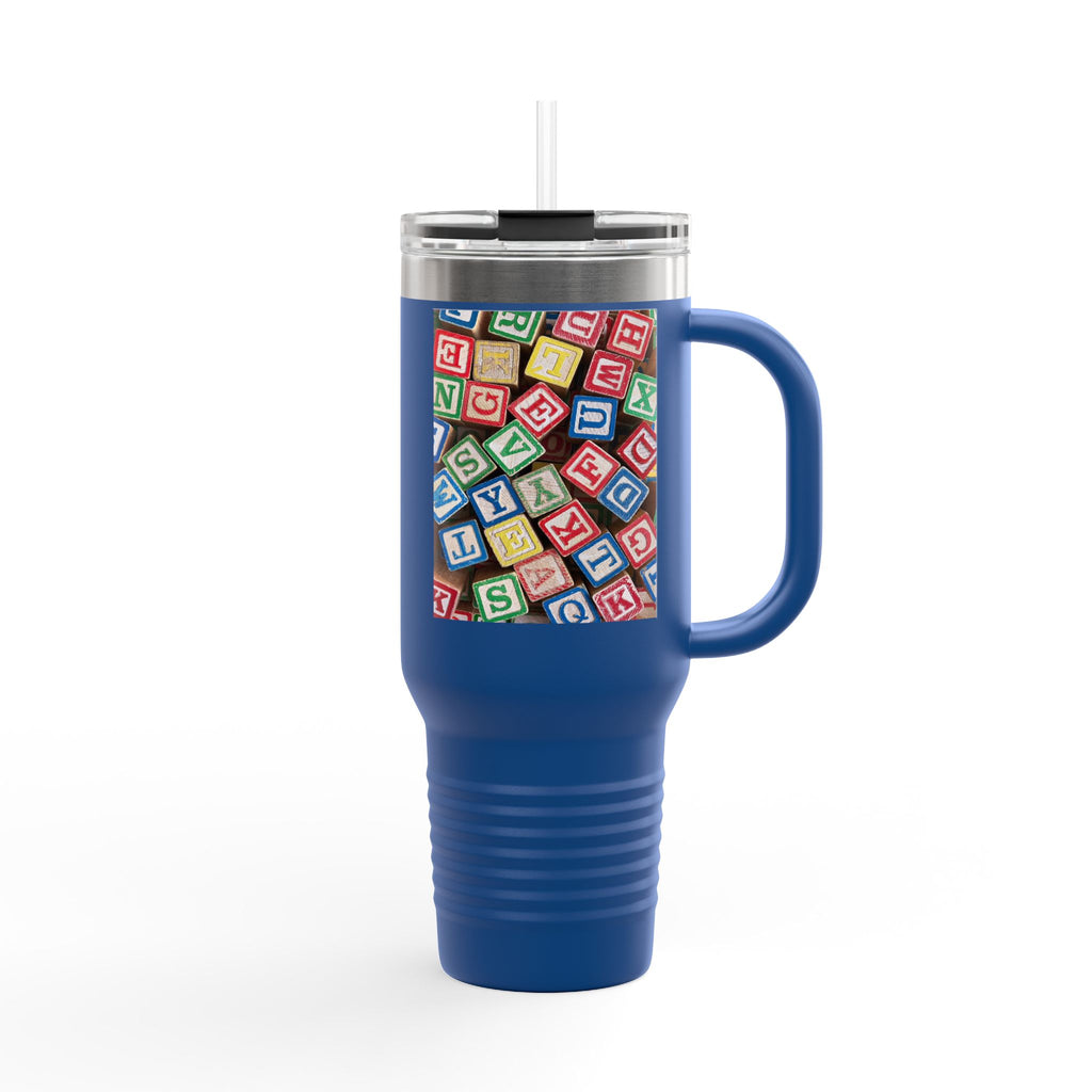 Colorful Alphabet Blocks Insulated Travel Mug | 40oz