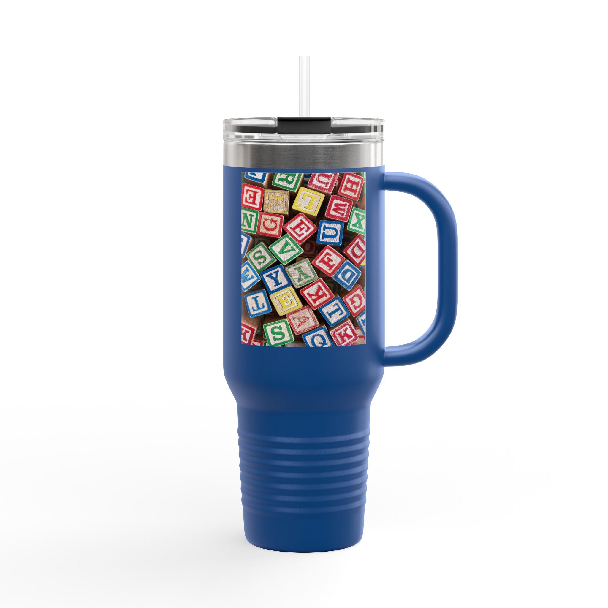 Colorful Alphabet Blocks Insulated Travel Mug | 40oz