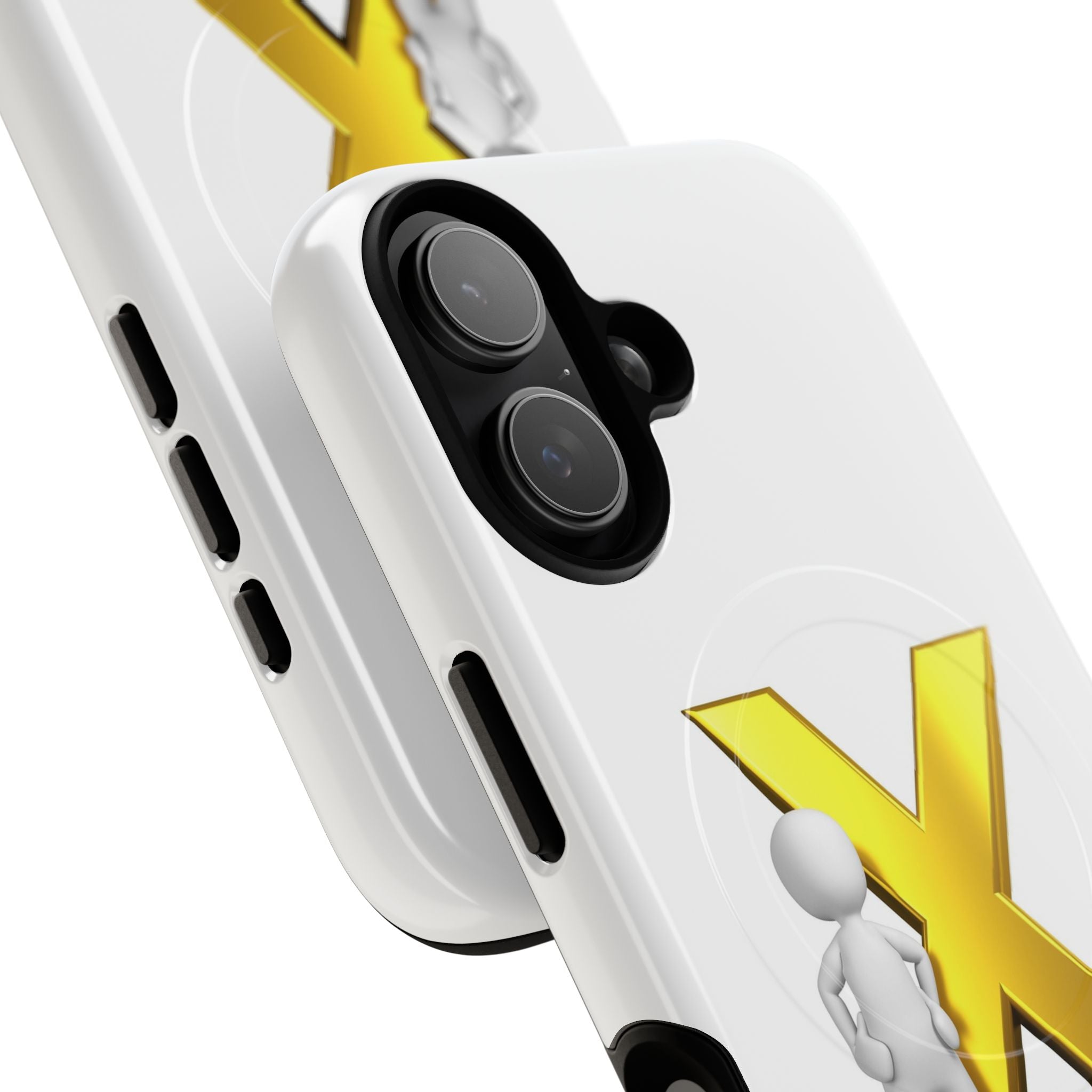 3D Figure with Gold X phone case | Magnetic Tough Case