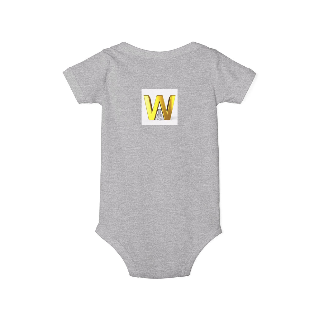 Gold Letter W Monogram Infant One Piece | Baby Bodysuit
