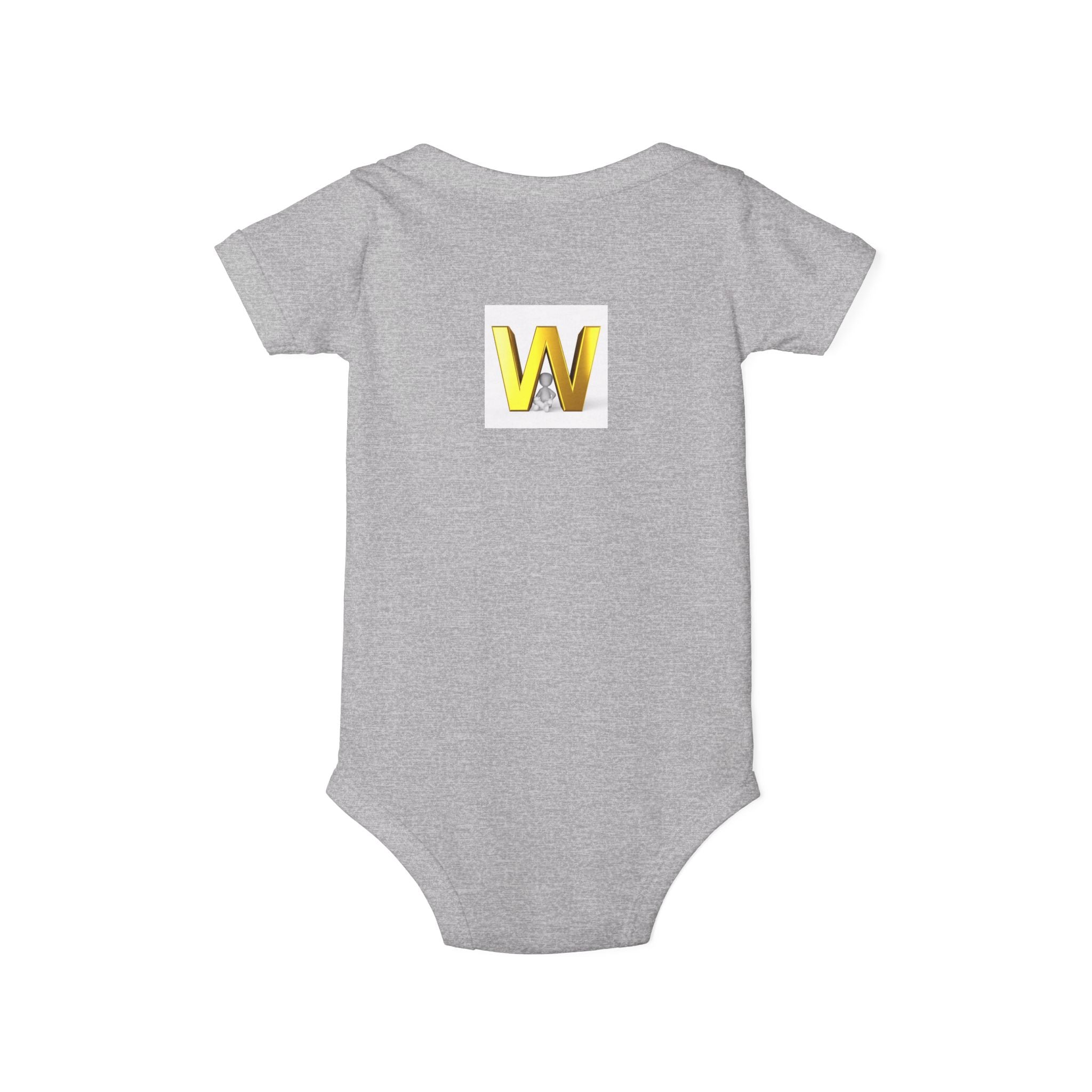 Gold Letter W Monogram Infant One Piece | Baby Bodysuit