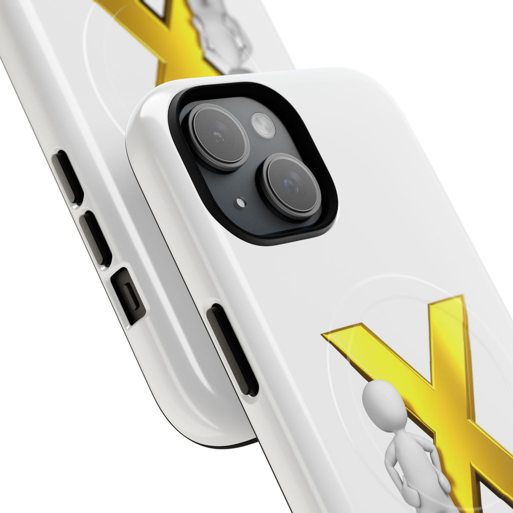 3D Figure with Gold X phone case | Magnetic Tough Case