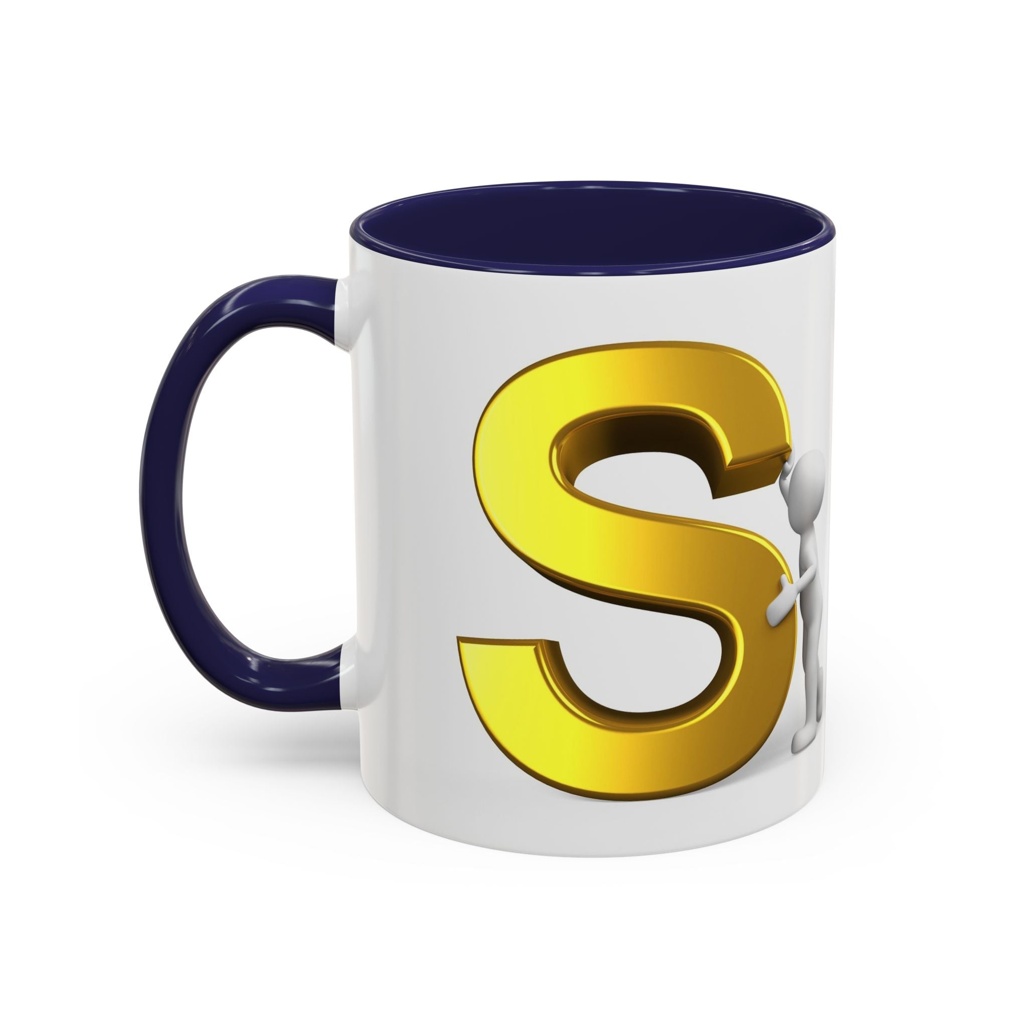 Gold Letter S Initial Mug | Accent Coffee Mug